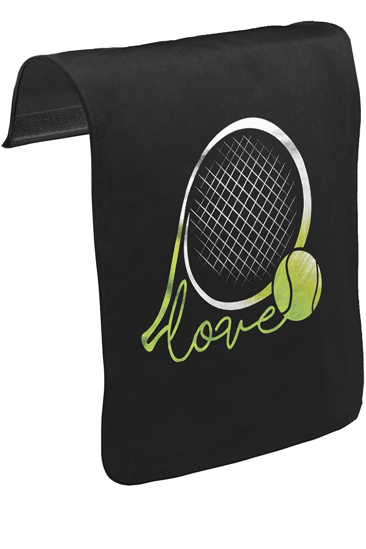 Tenis - Love the Ball Unisex Siyah Tak-Çıkar Postacı Çanta Kapağı CK-1057
