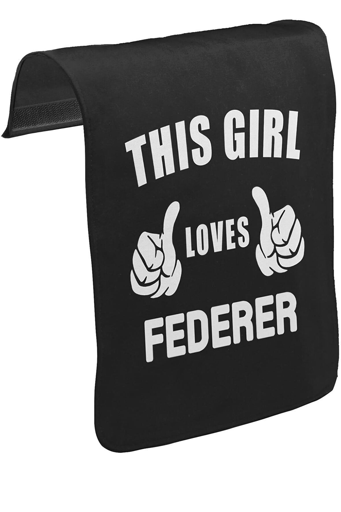 Tenis - Love Federer Unisex Siyah Tak-Çıkar Postacı Çanta Kapağı CK-1059