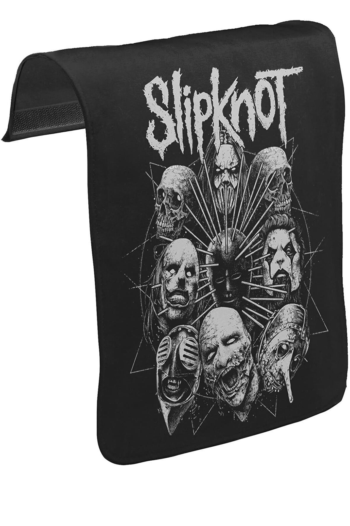 Slipknot - Deca Unisex Siyah Tak-Çıkar Postacı Çanta Kapağı CK-1064