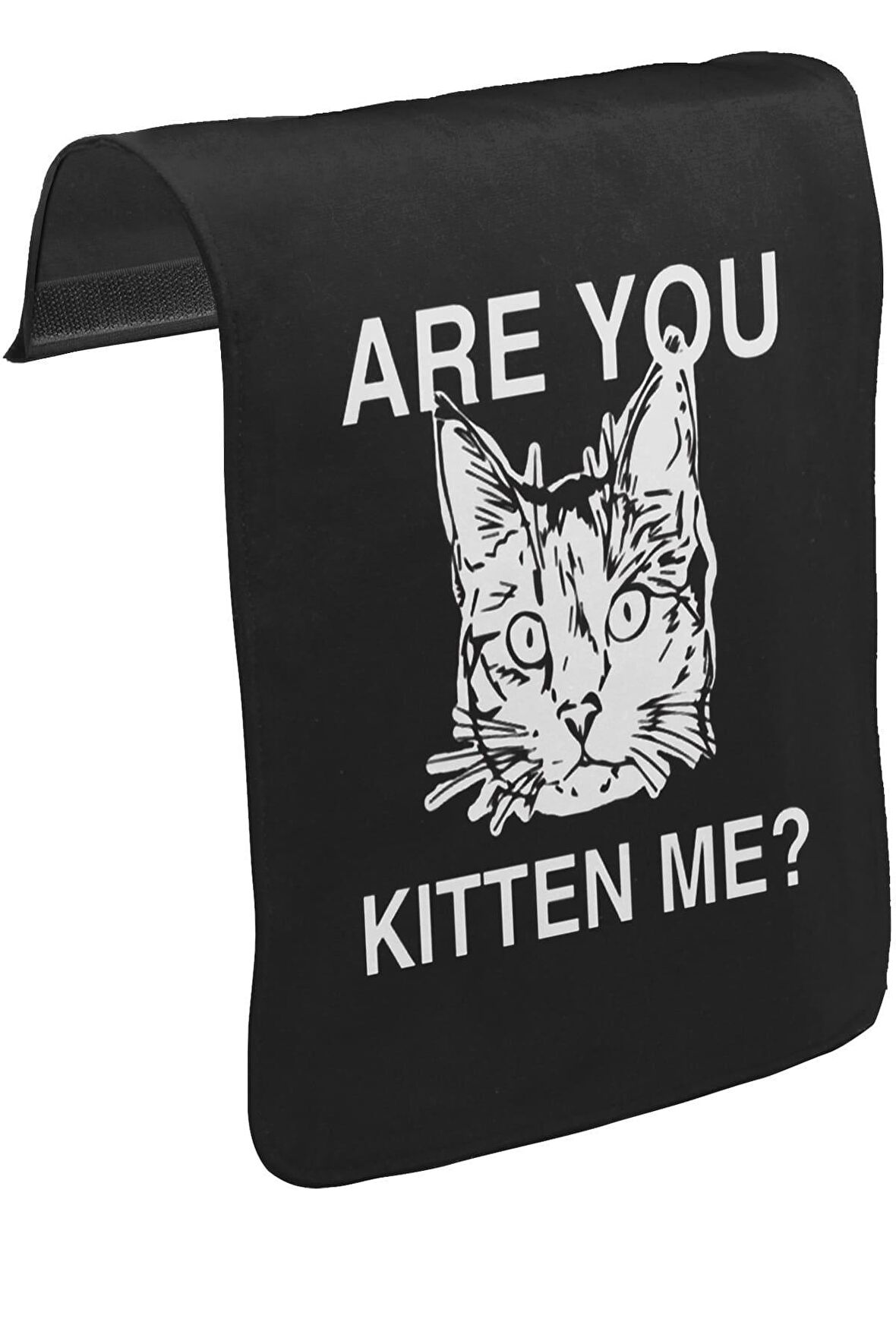 Are You Kitten Me Unisex Siyah Tak-Çıkar Postacı Çanta Kapağı CK-1089