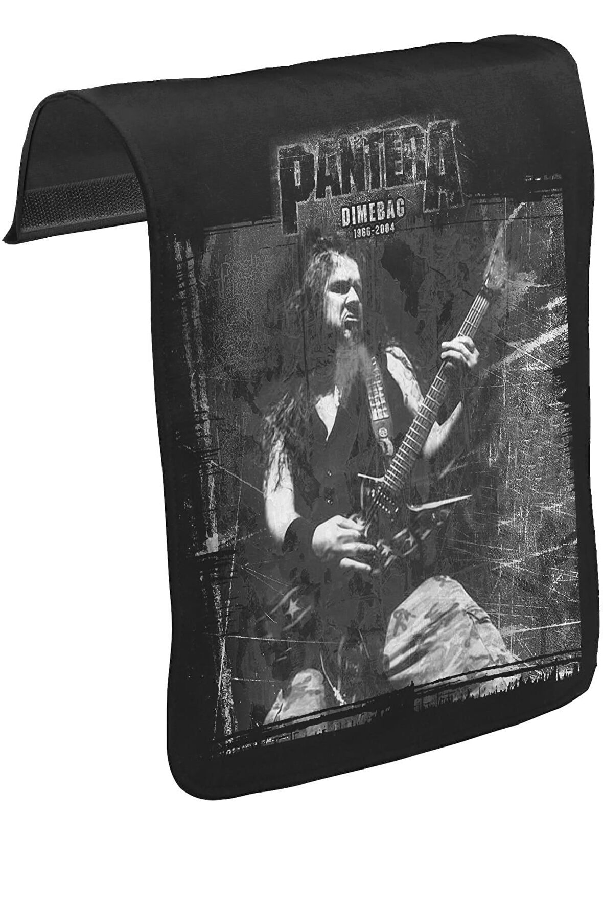 Pantera - Dimebag Scratch Unisex Siyah Tak-Çıkar Postacı Çanta Kapağı CK-1184