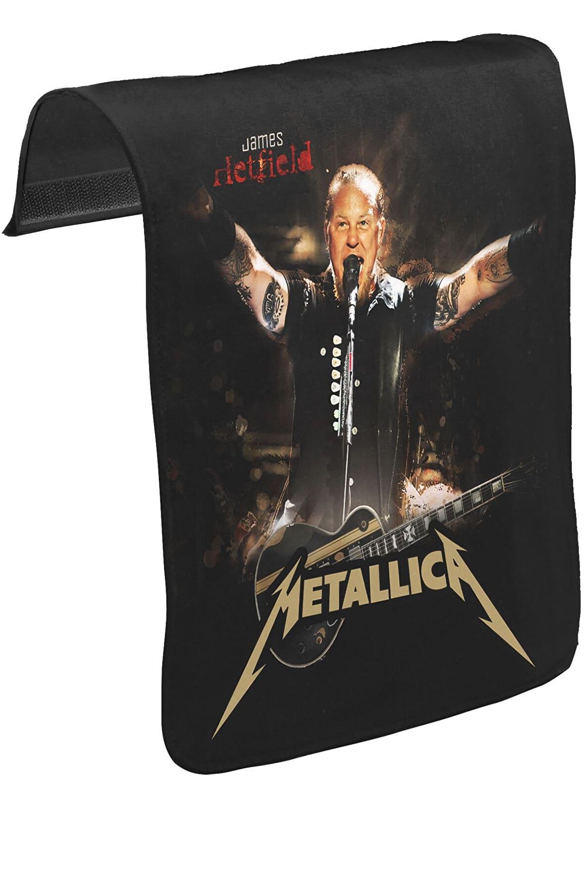 Metallica - James Concert Unisex Siyah Tak-Çıkar Postacı Çanta Kapağı CK-119