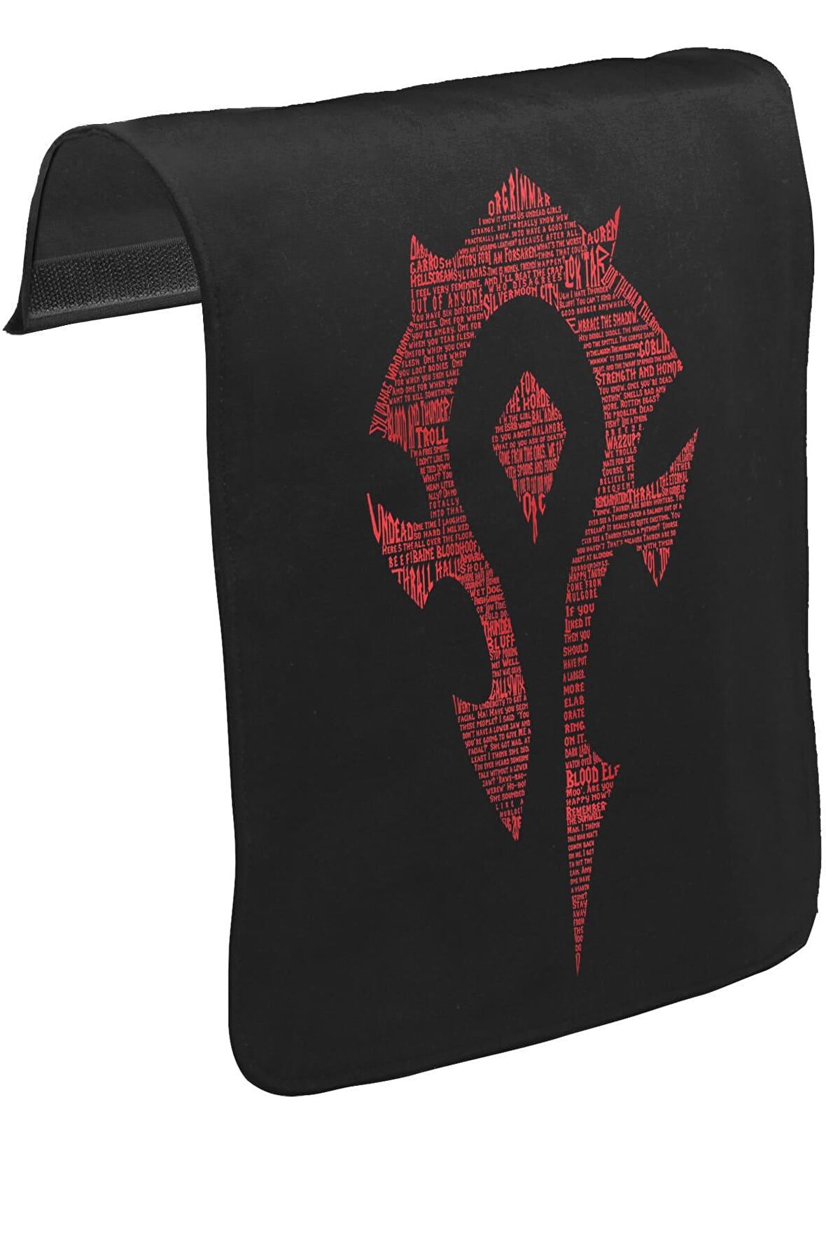 World of Warcraft - Orc Unisex Siyah Tak-Çıkar Postacı Çanta Kapağı CK-1271