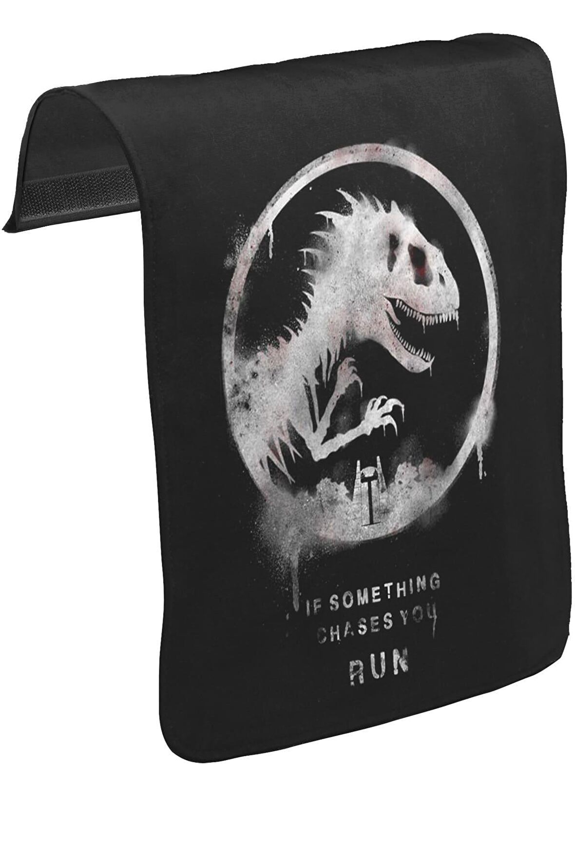 Jurassic Park - Run Unisex Siyah Tak-Çıkar Postacı Çanta Kapağı CK-1282