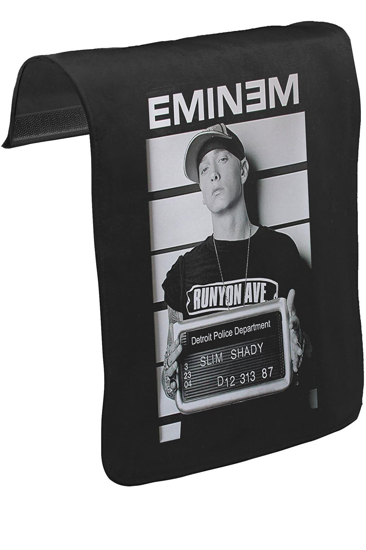 Eminem - Detroit Unisex Siyah Tak-Çıkar Postacı Çanta Kapağı CK-1283