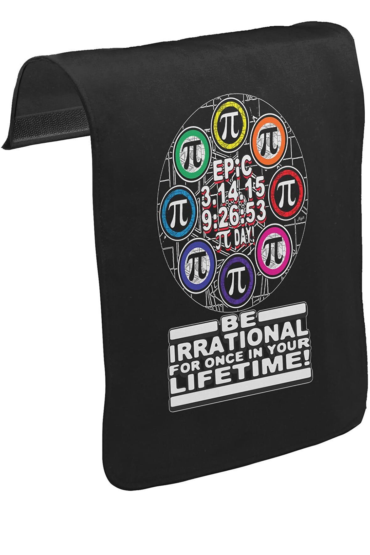 Matematik - Pi III Unisex Siyah Tak-Çıkar Postacı Çanta Kapağı CK-1300