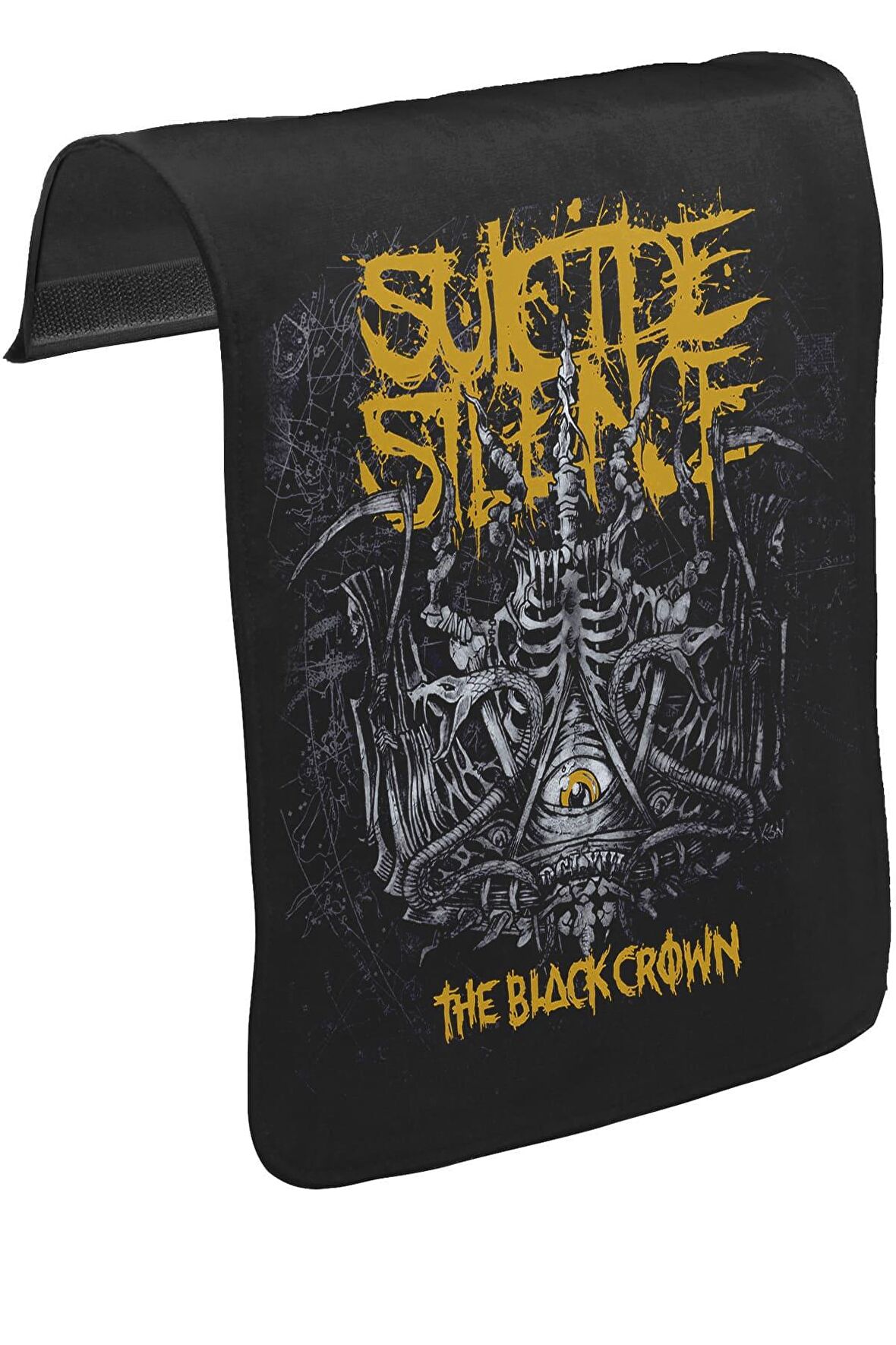 Suicide Silence - The Black Crown Unisex Siyah Tak-Çıkar Postacı Çanta Kapağı CK-132