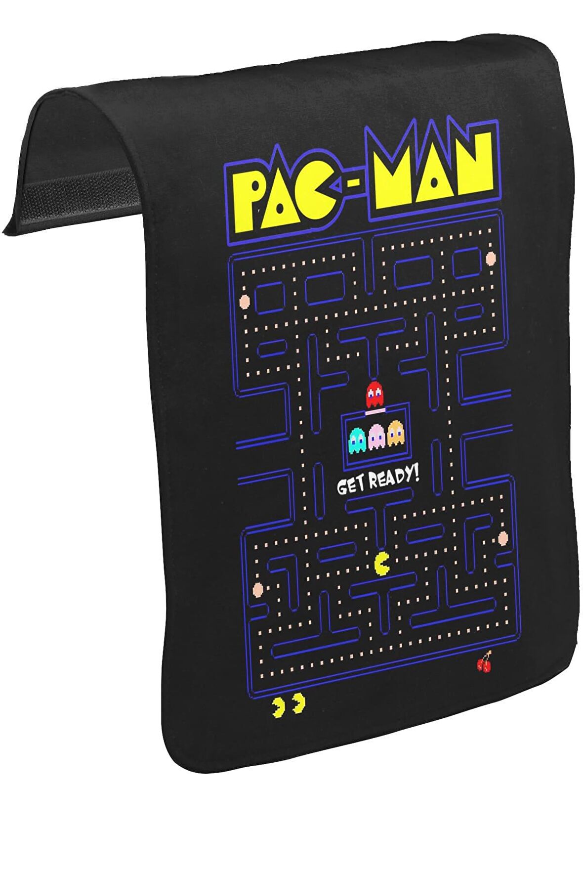 Pac-Man - Get Ready Unisex Siyah Tak-Çıkar Postacı Çanta Kapağı CK-1331