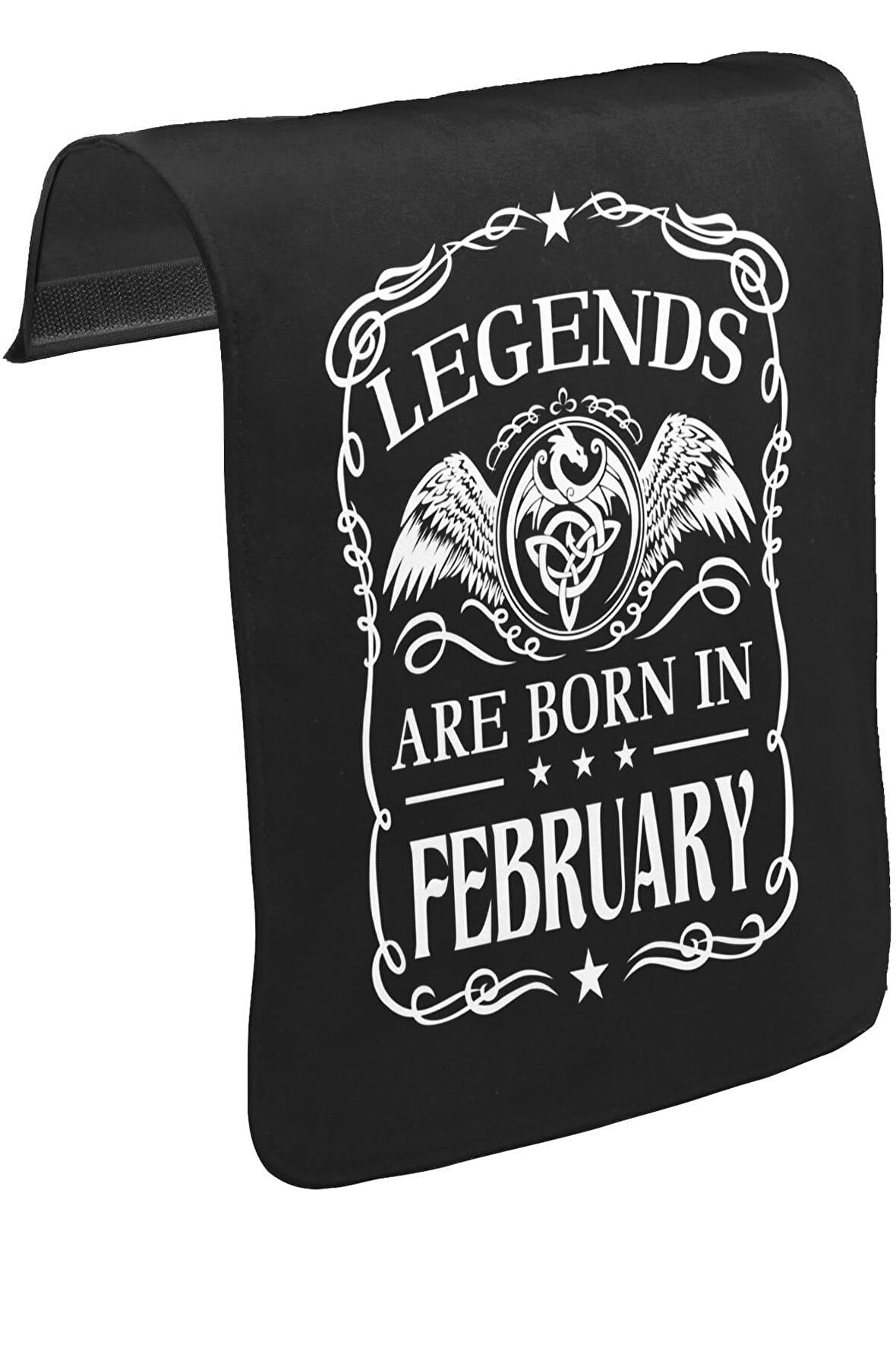 Burç - Born in February Crown Unisex Siyah Tak-Çıkar Postacı Çanta Kapağı CK-1336