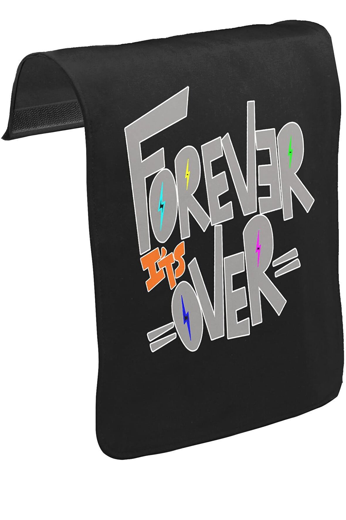 Yazı - Forever it's Over Unisex Siyah Tak-Çıkar Postacı Çanta Kapağı CK-1377