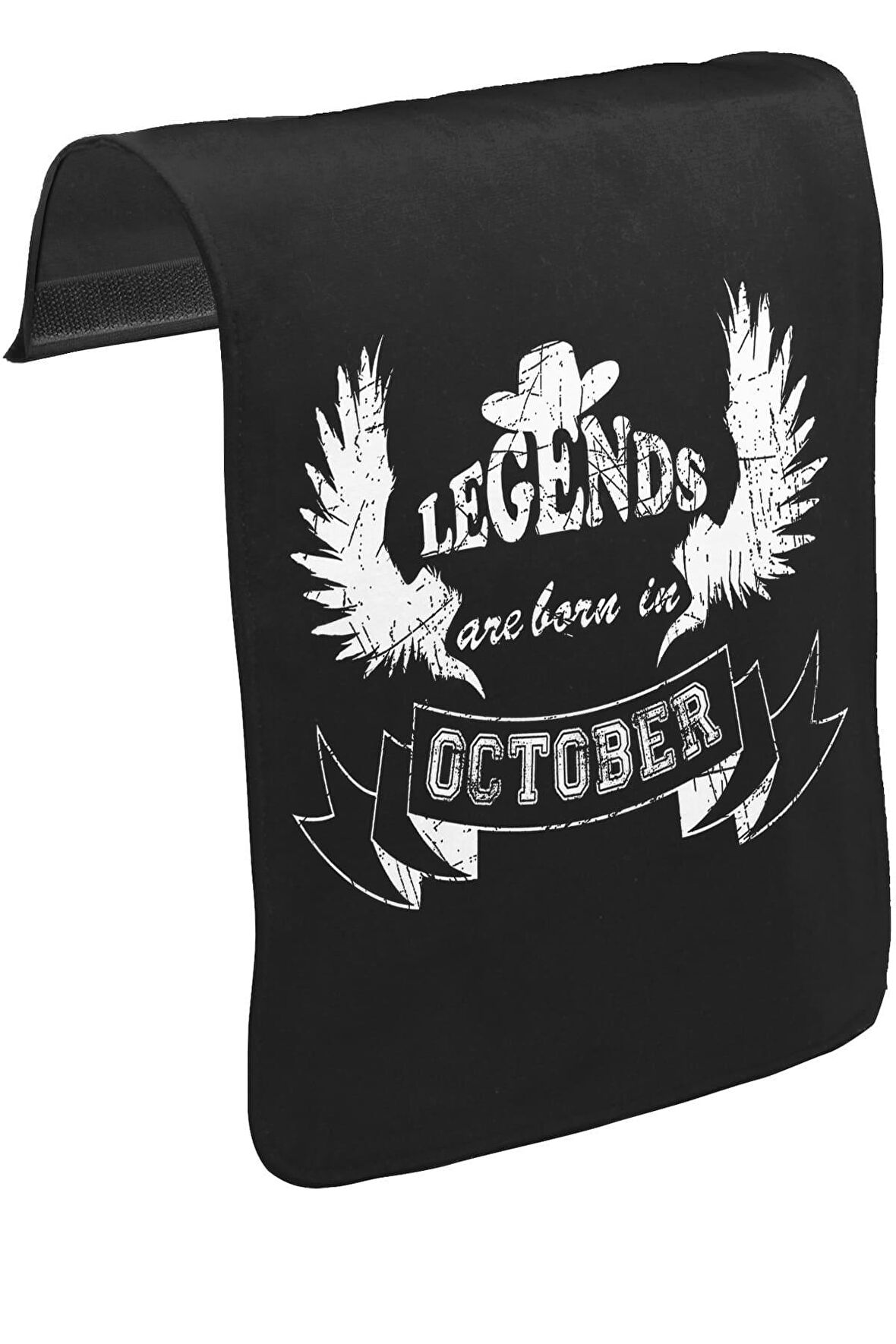 Legends Born in October - Hat Unisex Siyah Tak-Çıkar Postacı Çanta Kapağı CK-1382