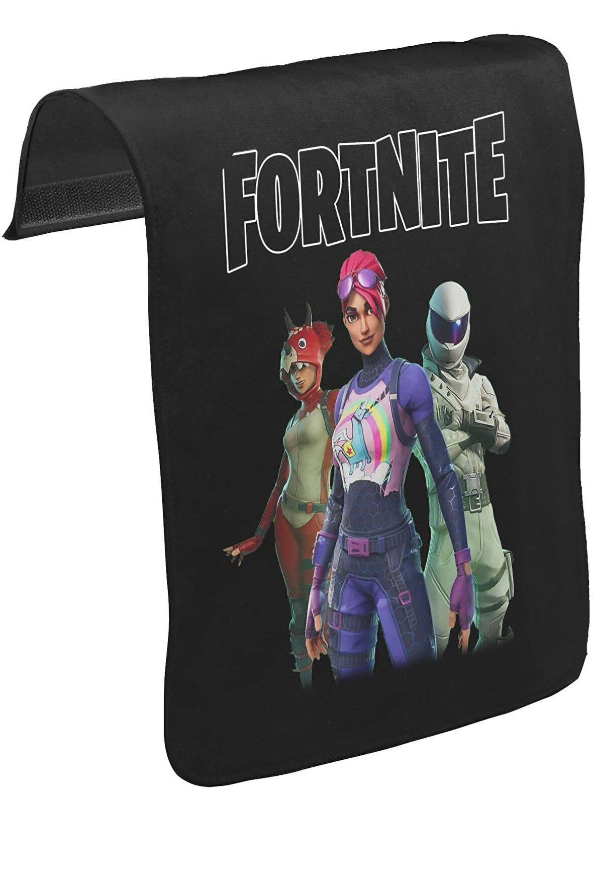 Fortnite - Maps Unisex Siyah Tak-Çıkar Postacı Çanta Kapağı CK-1399