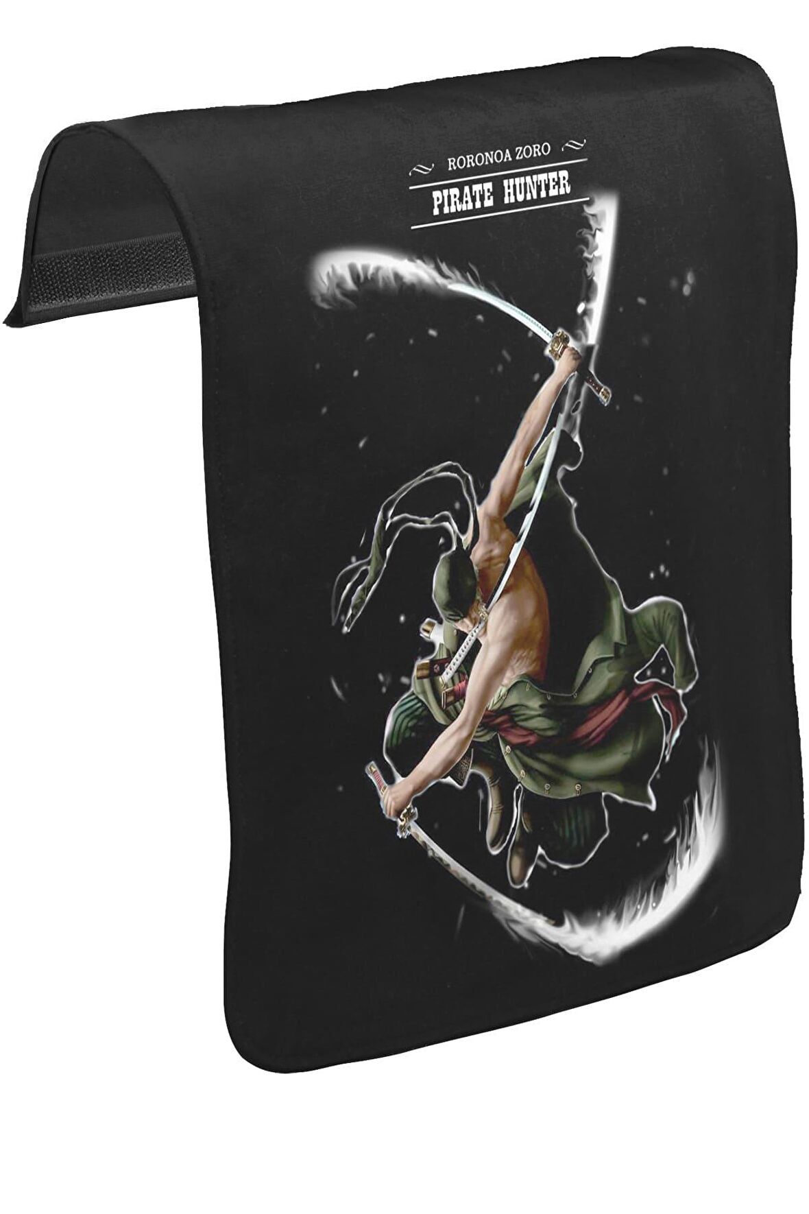One Piece - Rononoa Hunter Unisex Siyah Tak-Çıkar Postacı Çanta Kapağı CK-1408