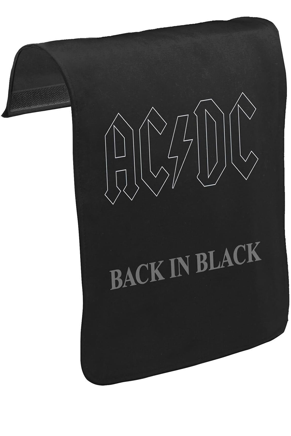 AC DC - Back in Black I Unisex Siyah Tak-Çıkar Postacı Çanta Kapağı CK-1436