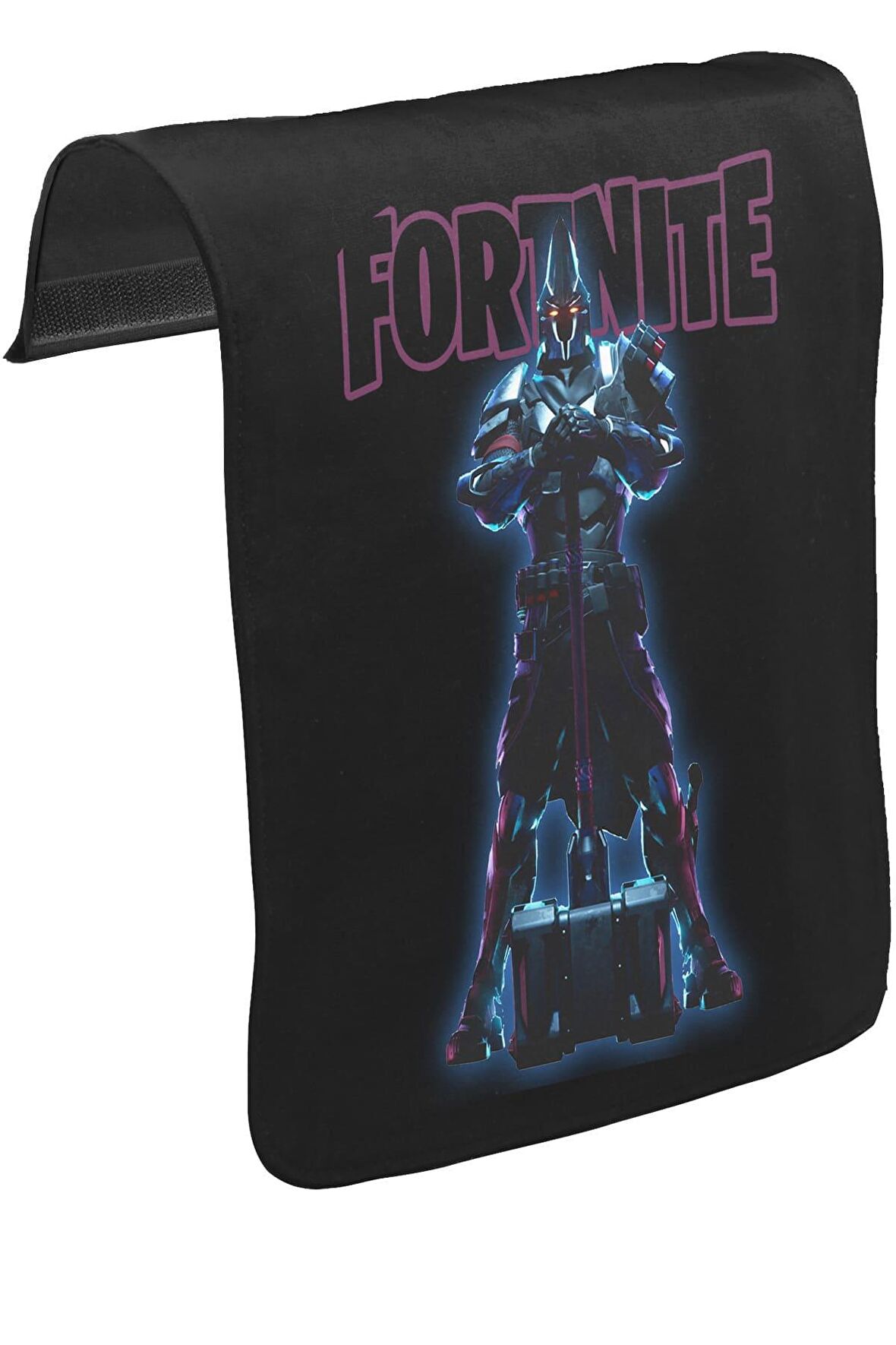 Fortnite - X Knight Unisex Siyah Tak-Çıkar Postacı Çanta Kapağı CK-1483