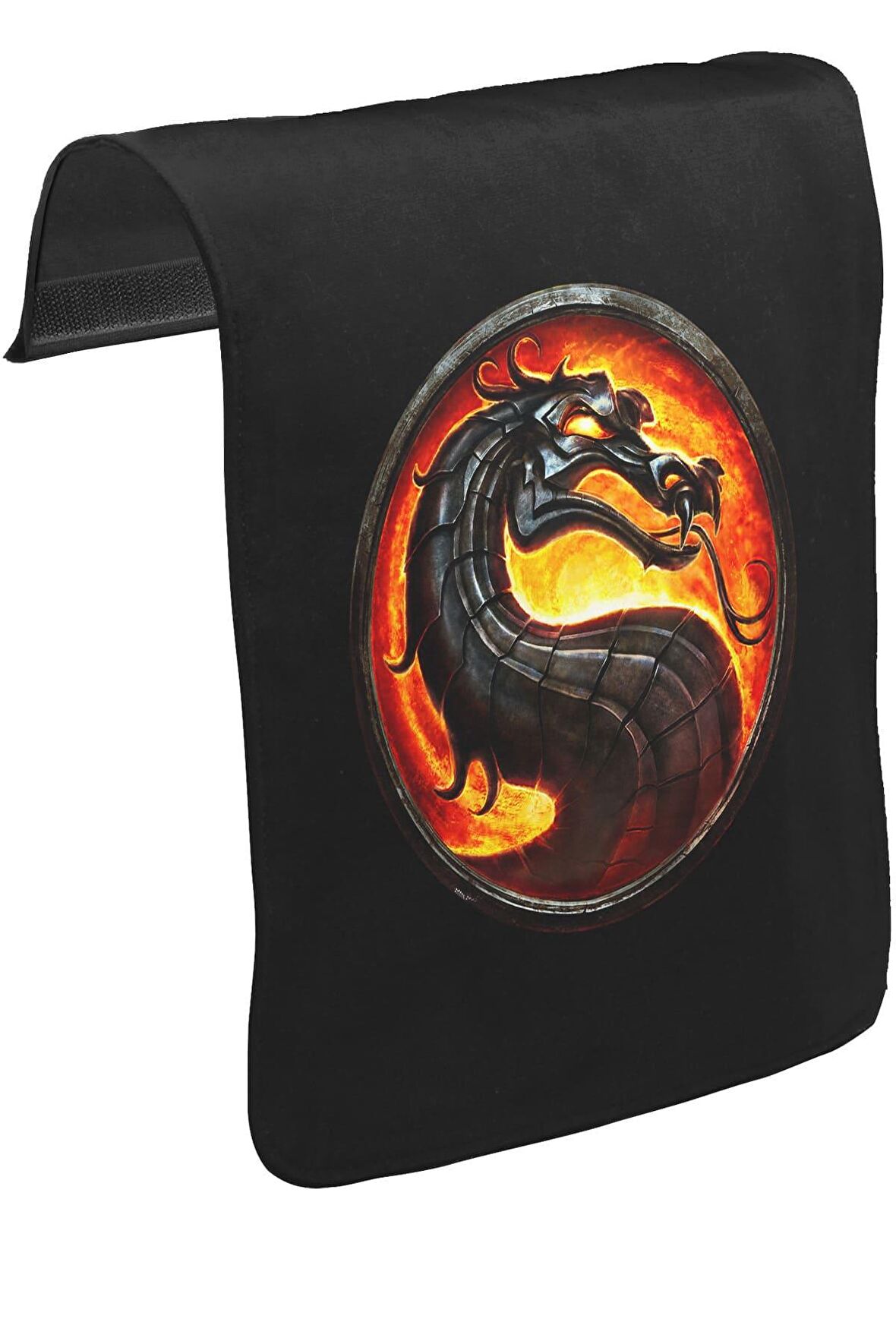 Mortal Combat Logo Unisex Siyah Tak-Çıkar Postacı Çanta Kapağı CK-154