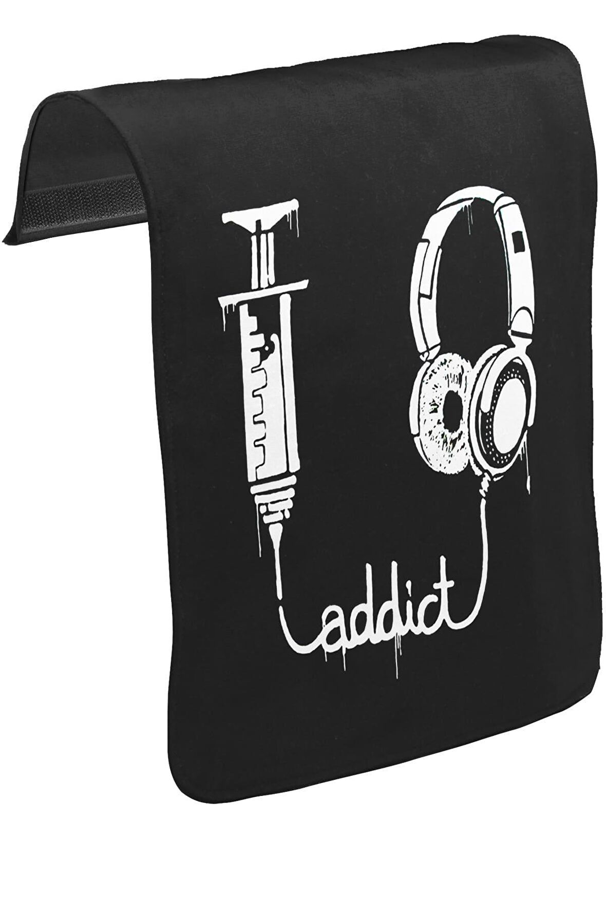 Music Addict Unisex Siyah Tak-Çıkar Postacı Çanta Kapağı CK-1589