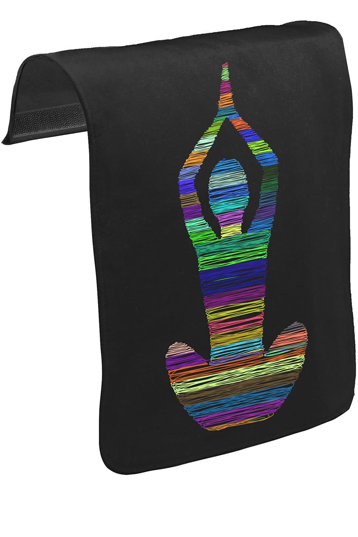 Yoga - Lines Unisex Siyah Tak-Çıkar Postacı Çanta Kapağı CK-1590