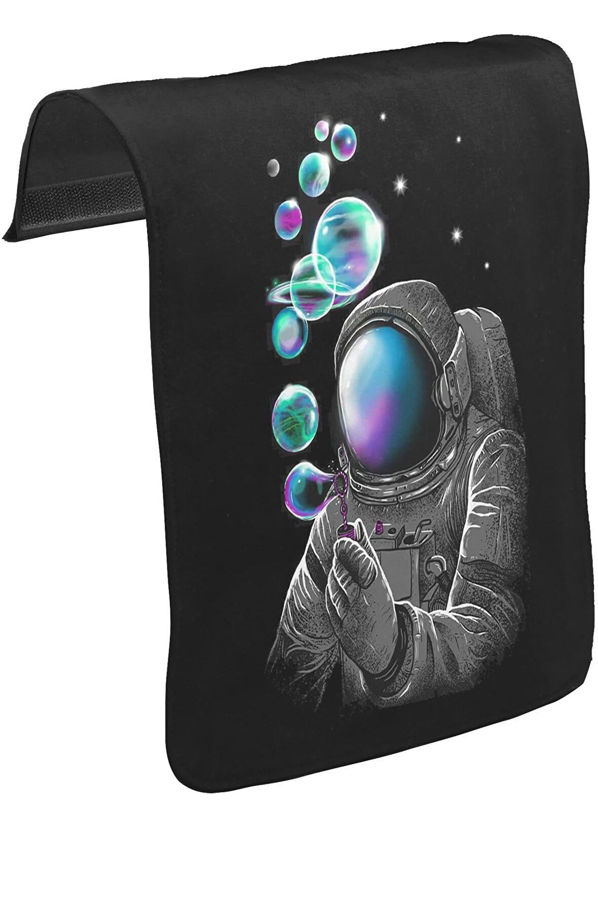 Space Baloon Unisex Siyah Tak-Çıkar Postacı Çanta Kapağı CK-1592