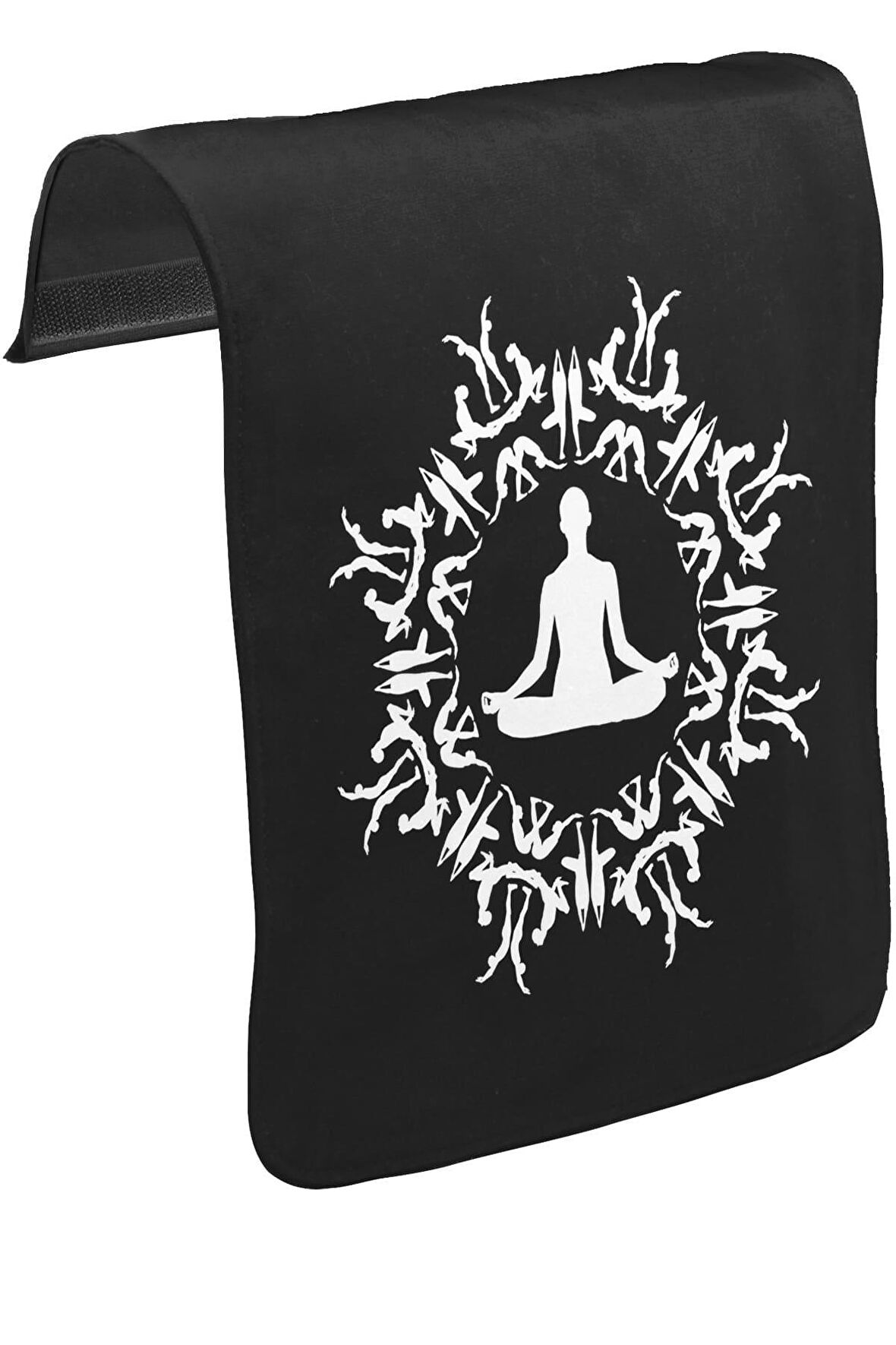 Yoga - Çakra Unisex Siyah Tak-Çıkar Postacı Çanta Kapağı CK-1596