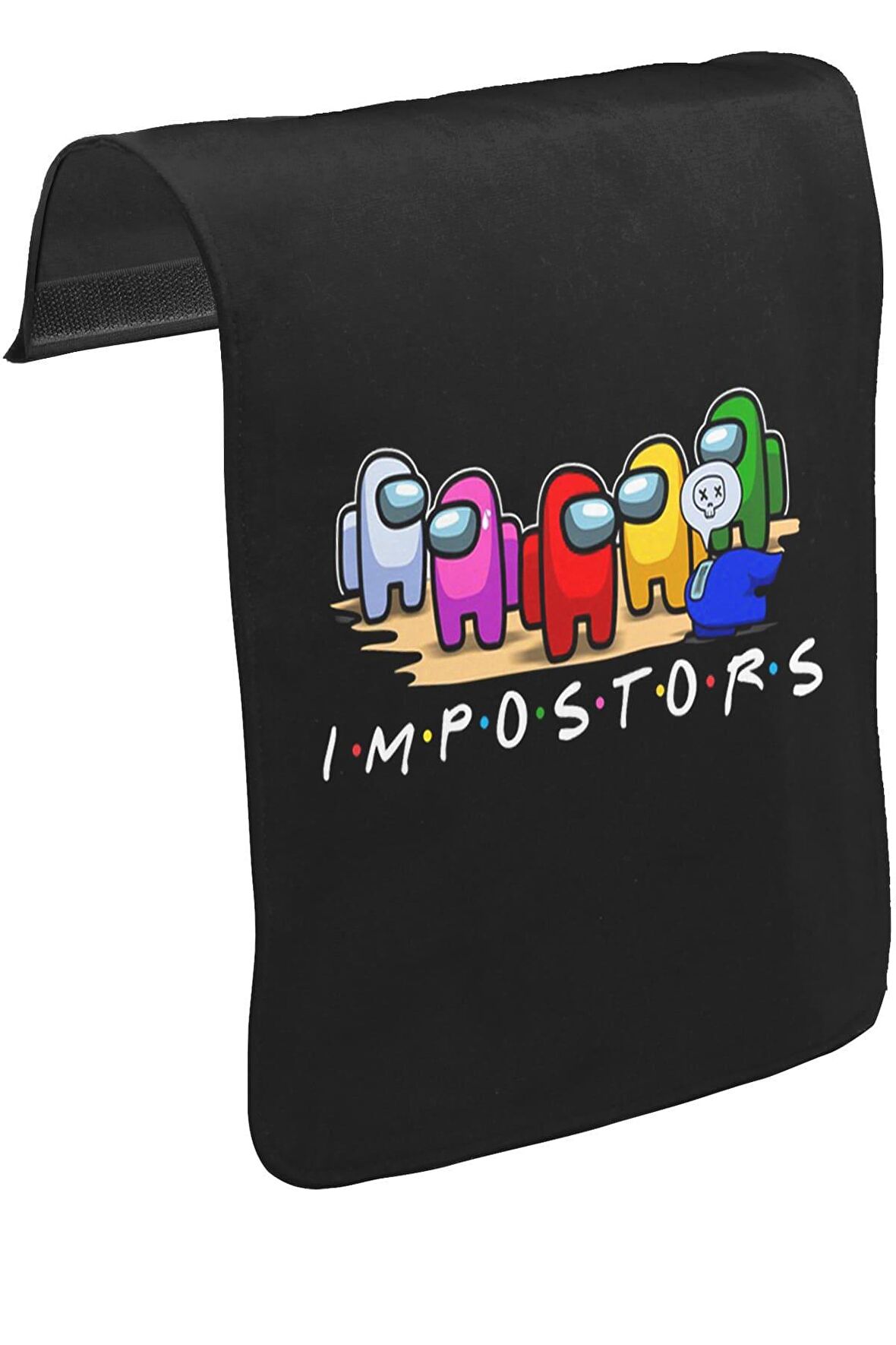 Among Us Impostors II Unisex Siyah Tak-Çıkar Postacı Çanta Kapağı CK-1608