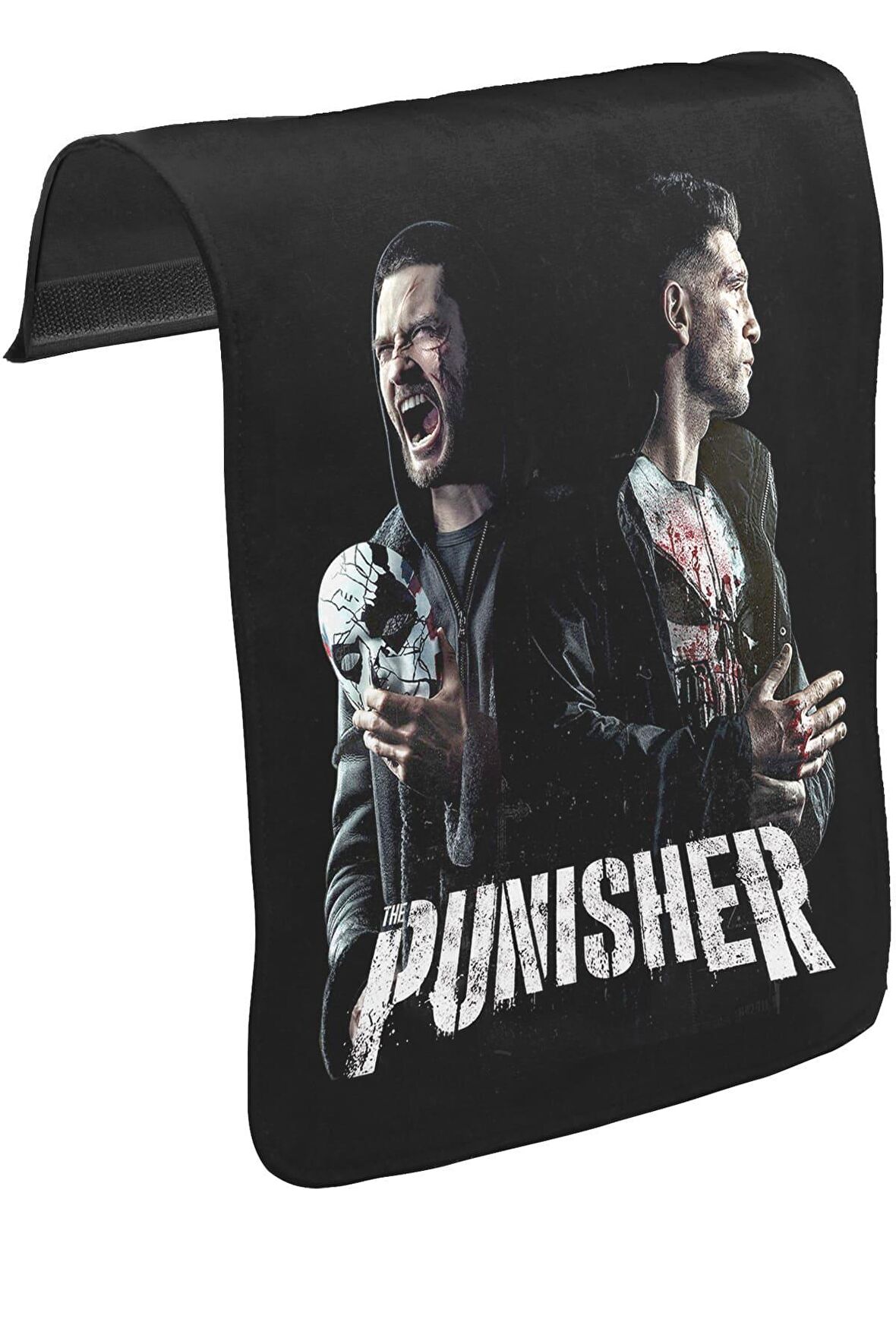 Punisher - Fight Unisex Siyah Tak-Çıkar Postacı Çanta Kapağı CK-1643