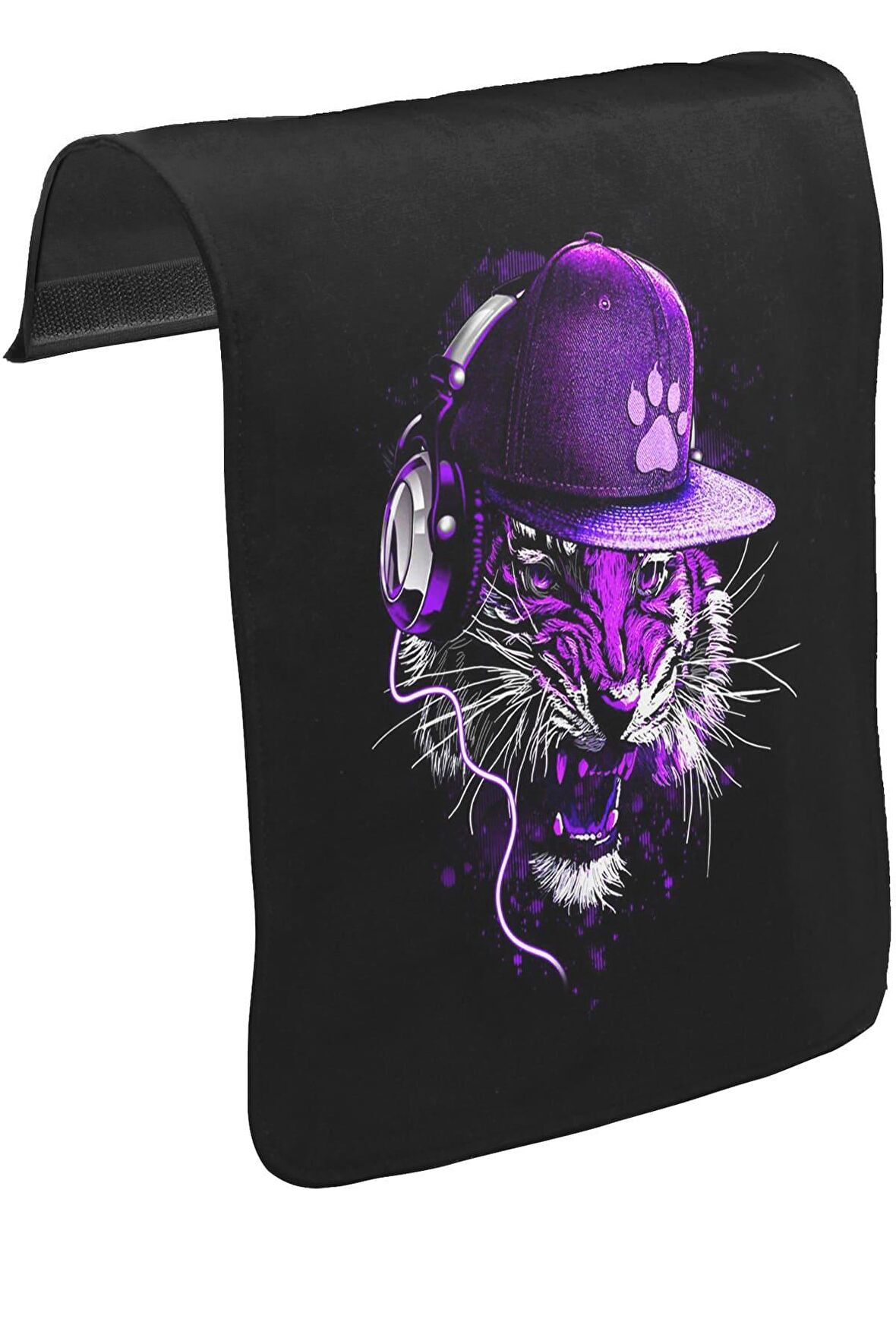 Pençe - Kaplan Unisex Siyah Tak-Çıkar Postacı Çanta Kapağı CK-1686