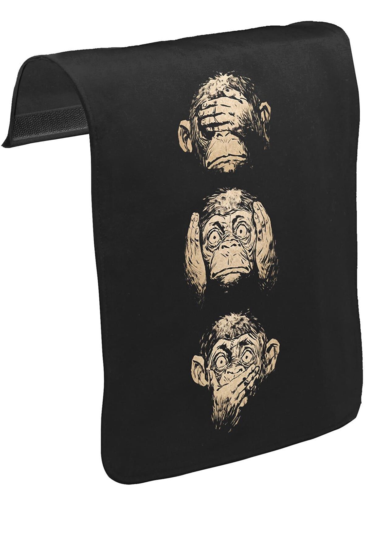 Three Monkeys Unisex Siyah Tak-Çıkar Postacı Çanta Kapağı CK-169