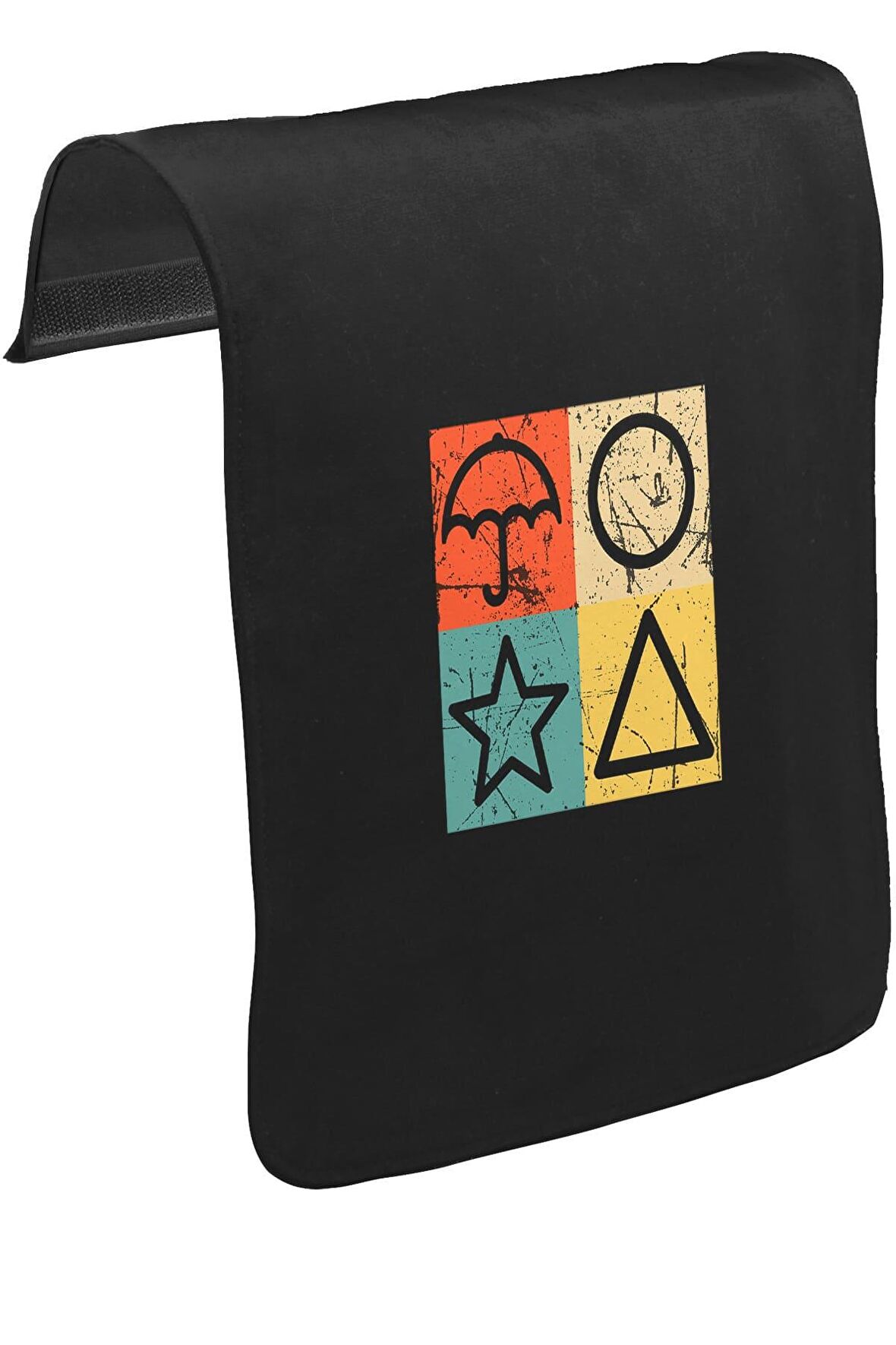 Squid Game -Candy Game Unisex Siyah Tak-Çıkar Postacı Çanta Kapağı CK-1747