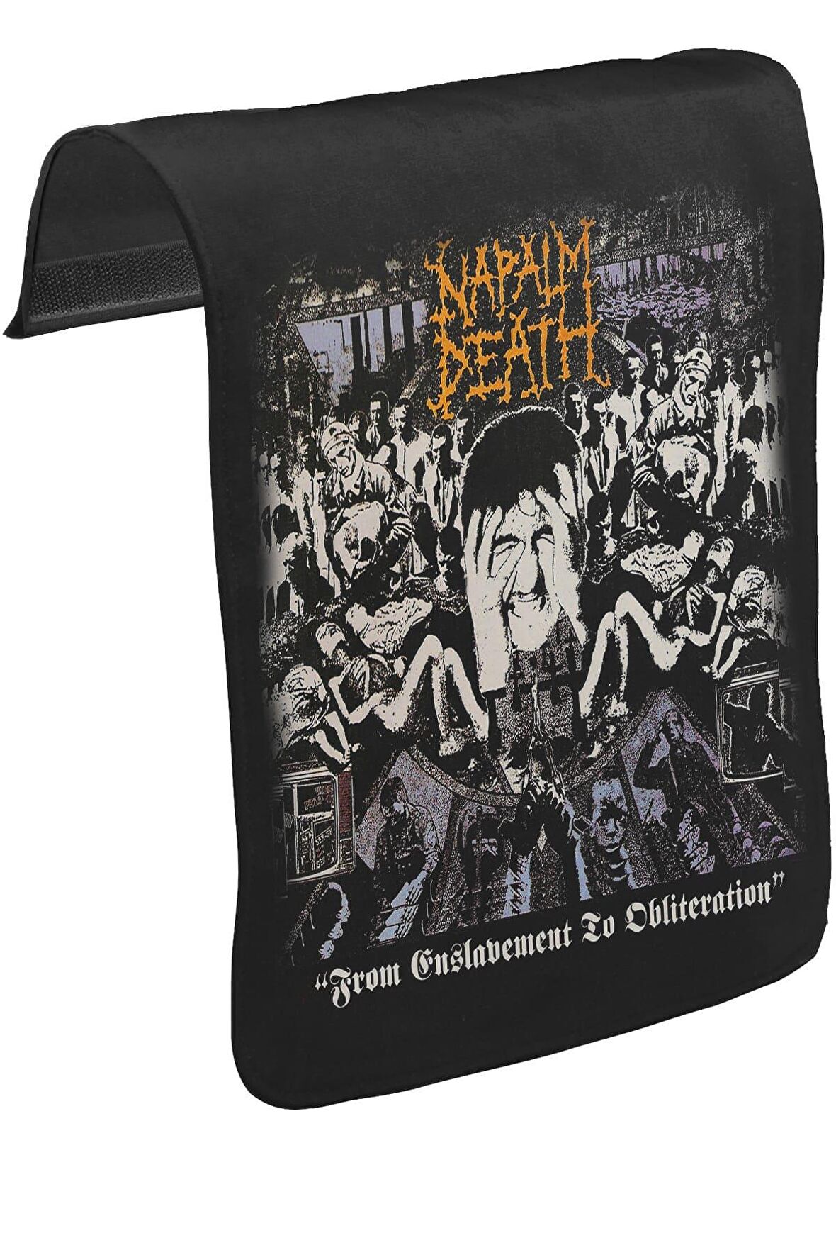 Napalm Death - From Enslavement Unisex Siyah Tak-Çıkar Postacı Çanta Kapağı CK-180