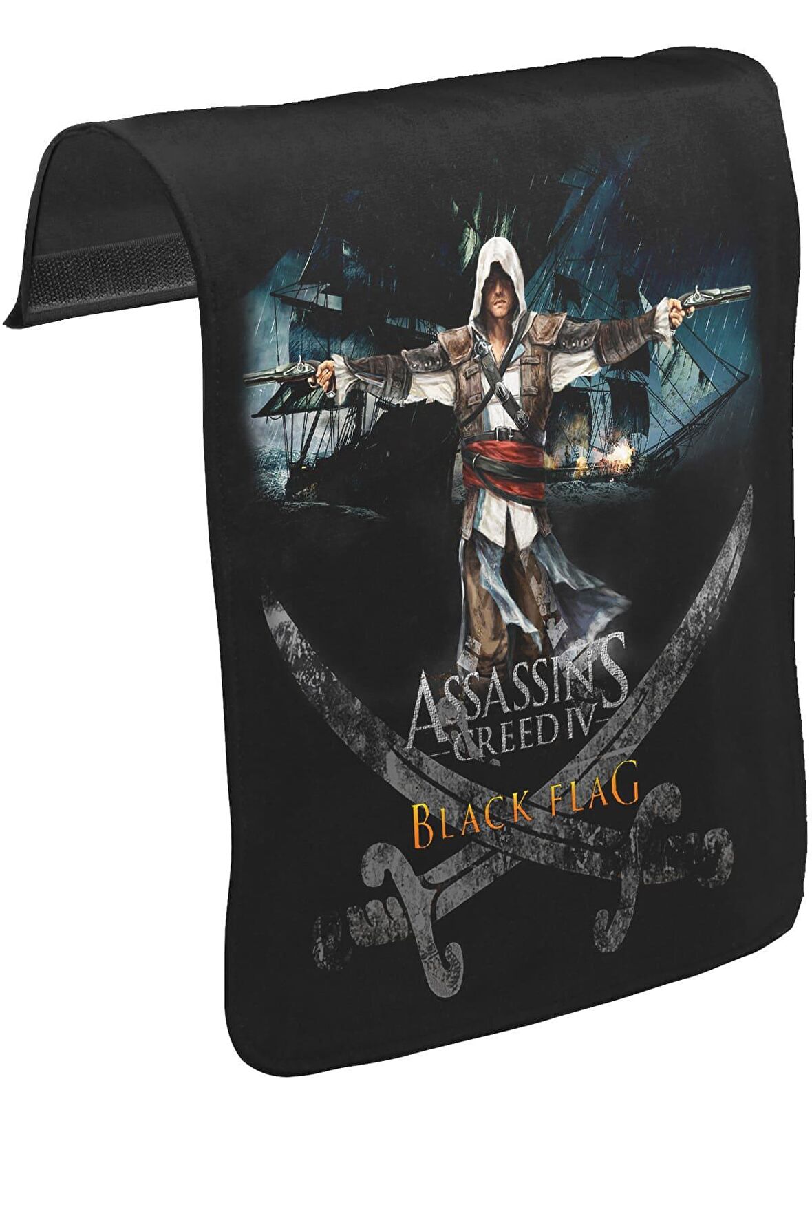 Assassin's Creed IV Unisex Siyah Tak-Çıkar Postacı Çanta Kapağı CK-203