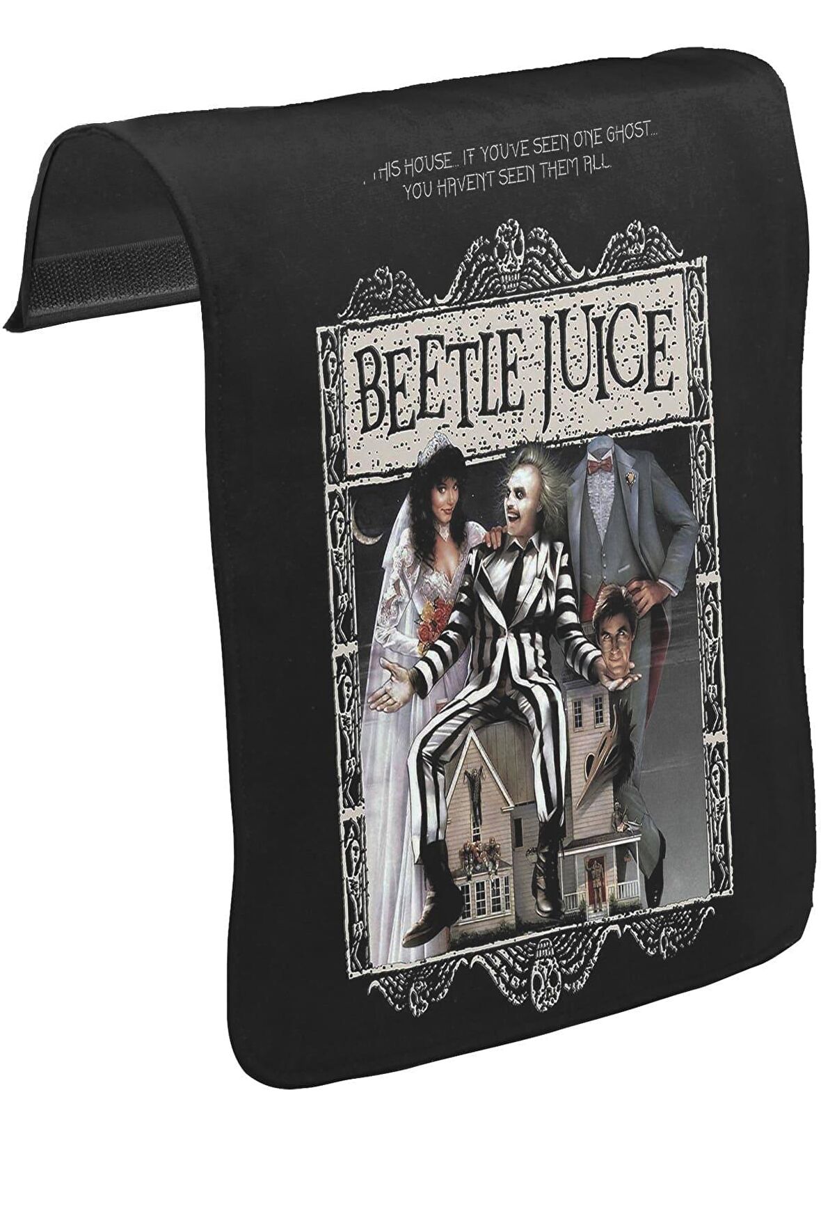 Beetle Juice Unisex Siyah Tak-Çıkar Postacı Çanta Kapağı CK-228