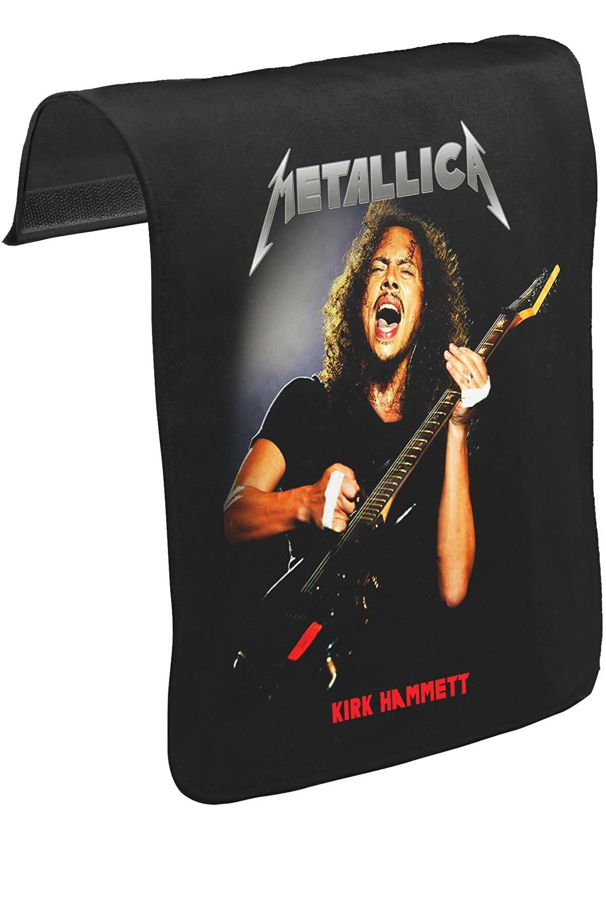 Metallica - Kirk Hammett Unisex Siyah Tak-Çıkar Postacı Çanta Kapağı CK-292