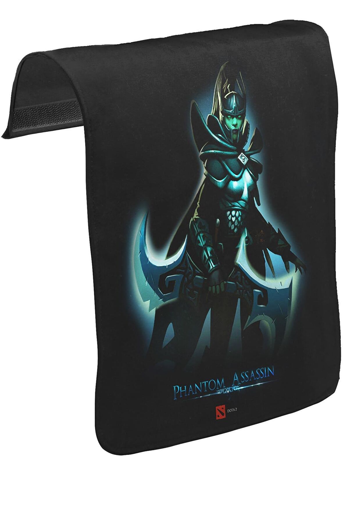 Dota 2 - Phantom Assassin Unisex Siyah Tak-Çıkar Postacı Çanta Kapağı CK-299