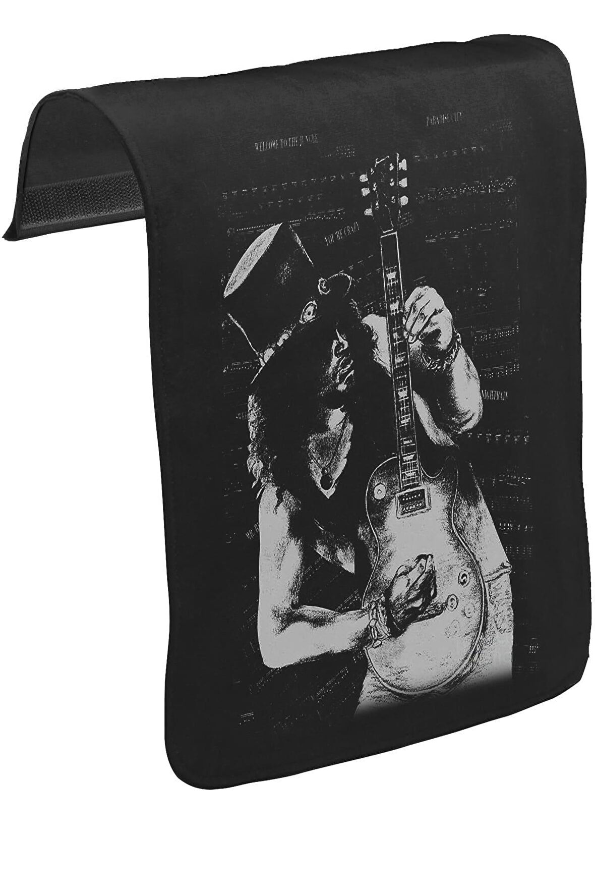 Slash - Guitar Unisex Siyah Tak-Çıkar Postacı Çanta Kapağı CK-307