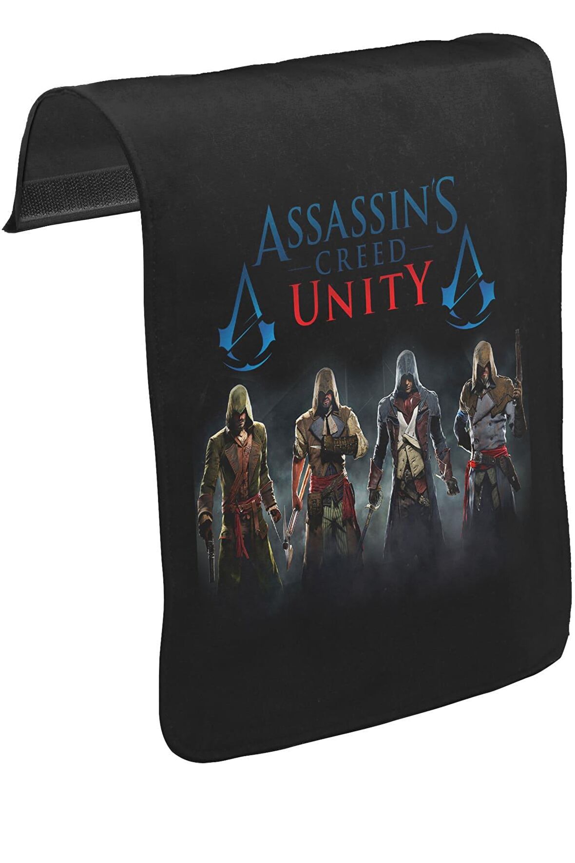 Assassin's Creed - Unity Unisex Siyah Tak-Çıkar Postacı Çanta Kapağı CK-336