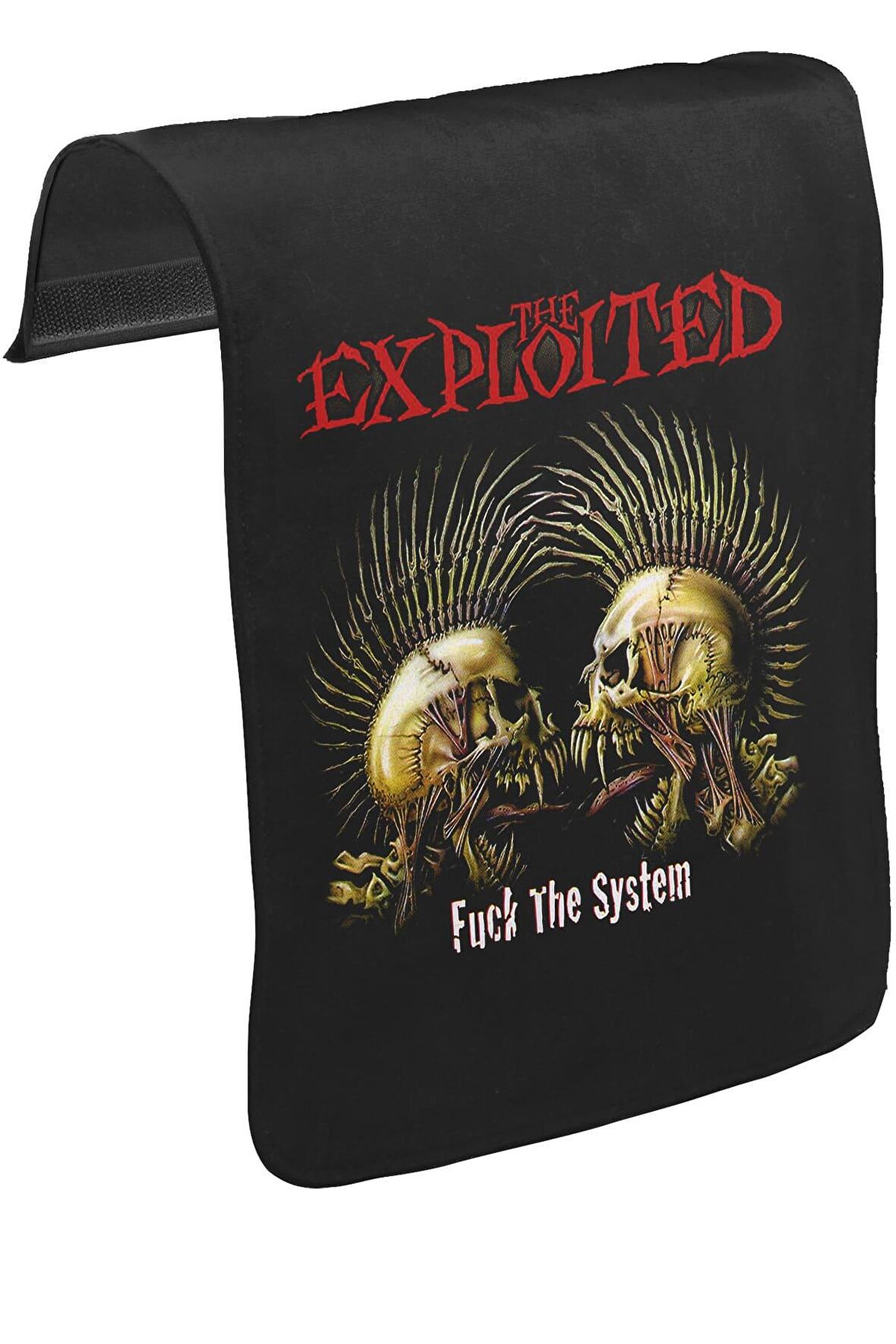 The Exploited Unisex Siyah Tak-Çıkar Postacı Çanta Kapağı CK-354