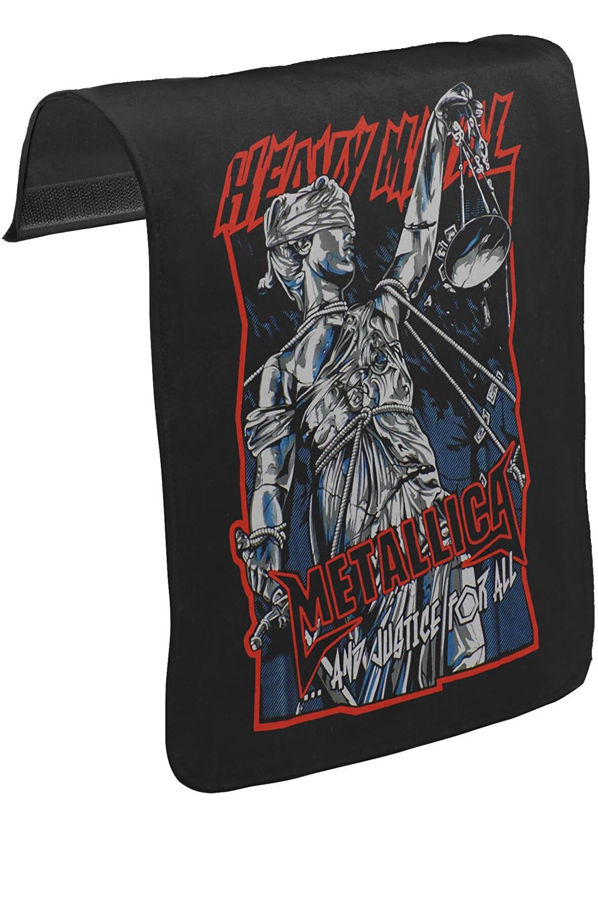 Metallica - And Justice For All Unisex Siyah Tak-Çıkar Postacı Çanta Kapağı CK-39