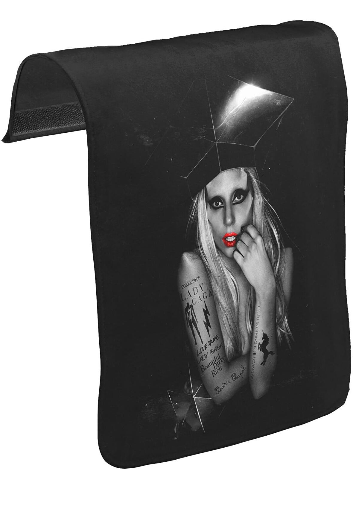 Lady Gaga Unisex Siyah Tak-Çıkar Postacı Çanta Kapağı CK-392