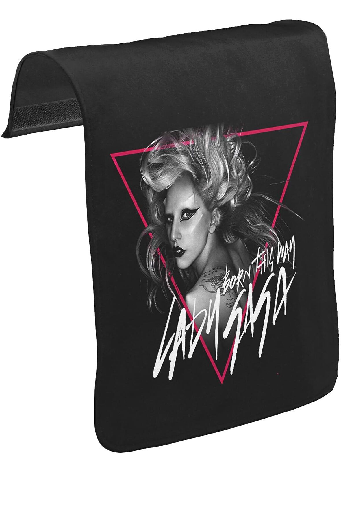 Lady Gaga - Born this Way Unisex Siyah Tak-Çıkar Postacı Çanta Kapağı CK-393