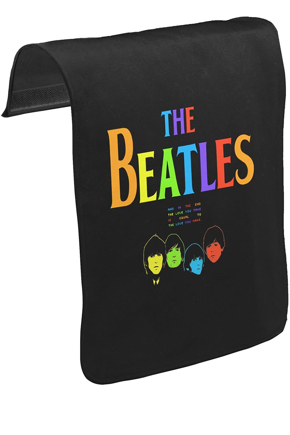 The Beatles Unisex Siyah Tak-Çıkar Postacı Çanta Kapağı CK-405