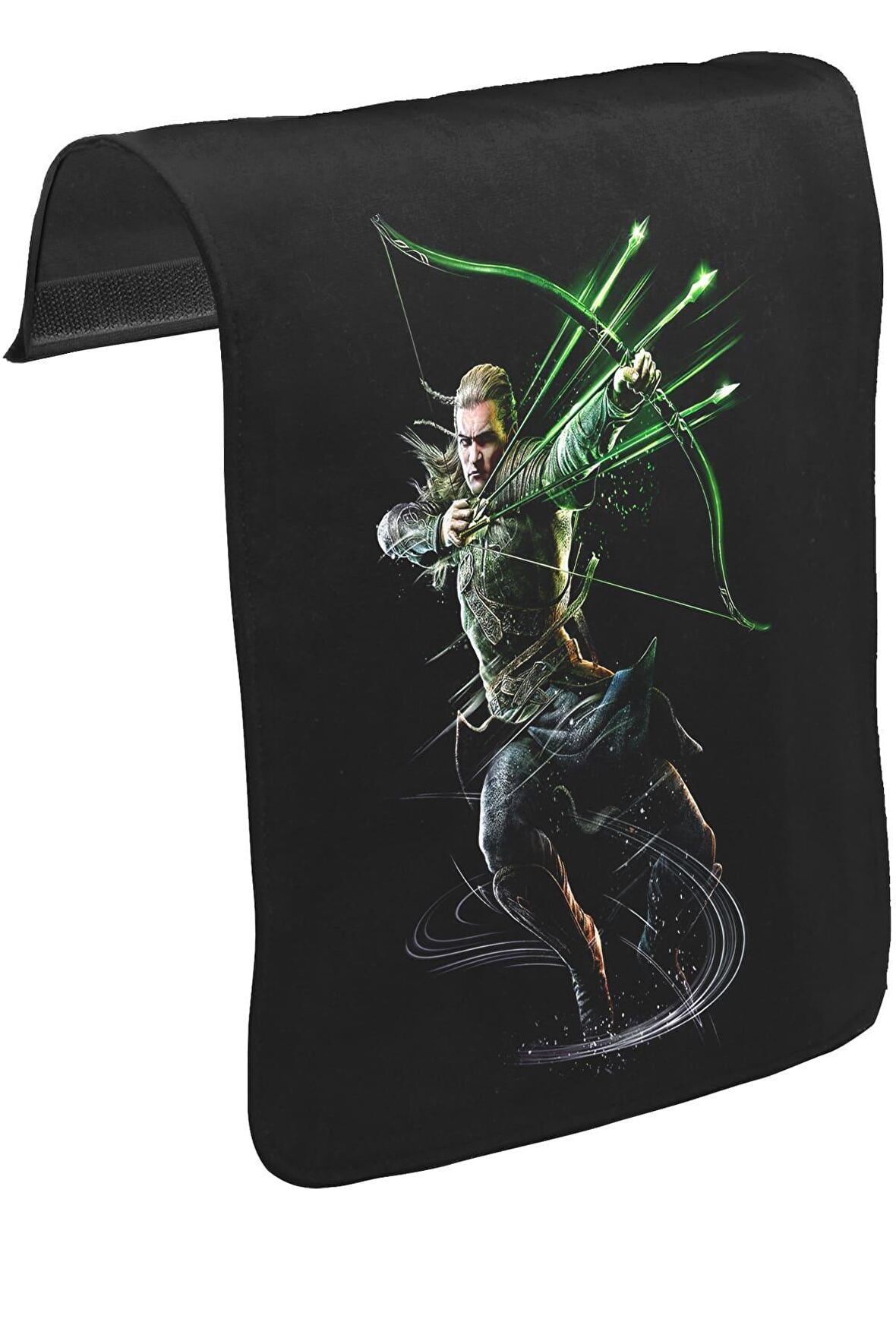 Guardians of Middle Earth - Legolas Unisex Siyah Tak-Çıkar Postacı Çanta Kapağı CK-479