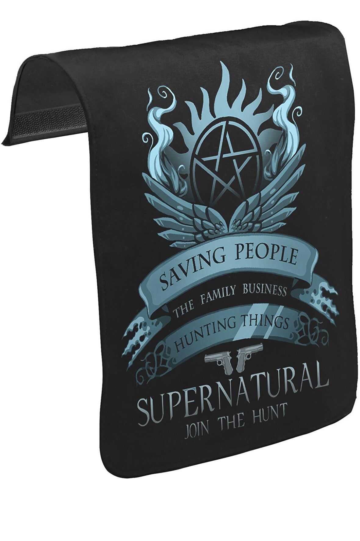 Supernatural - Join the Hunt Unisex Siyah Tak-Çıkar Postacı Çanta Kapağı CK-522