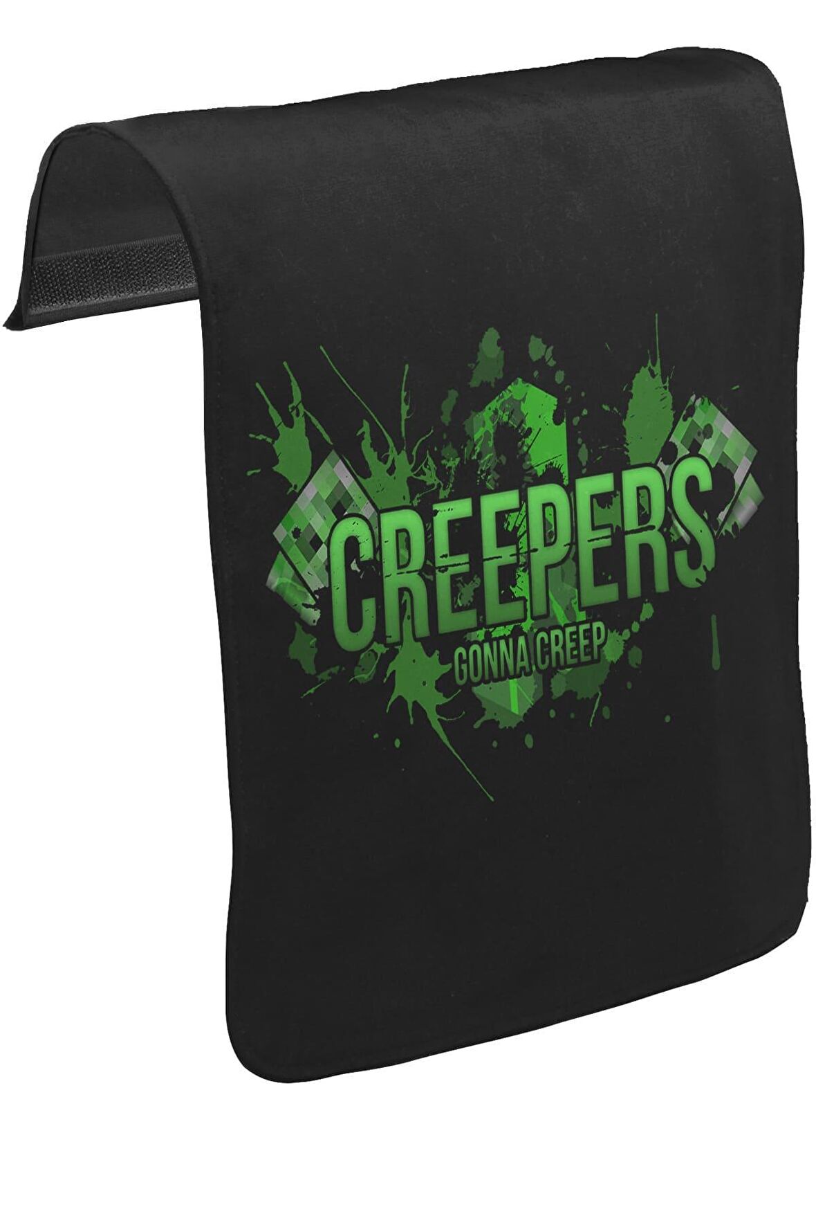 Minecraft - Creepers Unisex Siyah Tak-Çıkar Postacı Çanta Kapağı CK-537