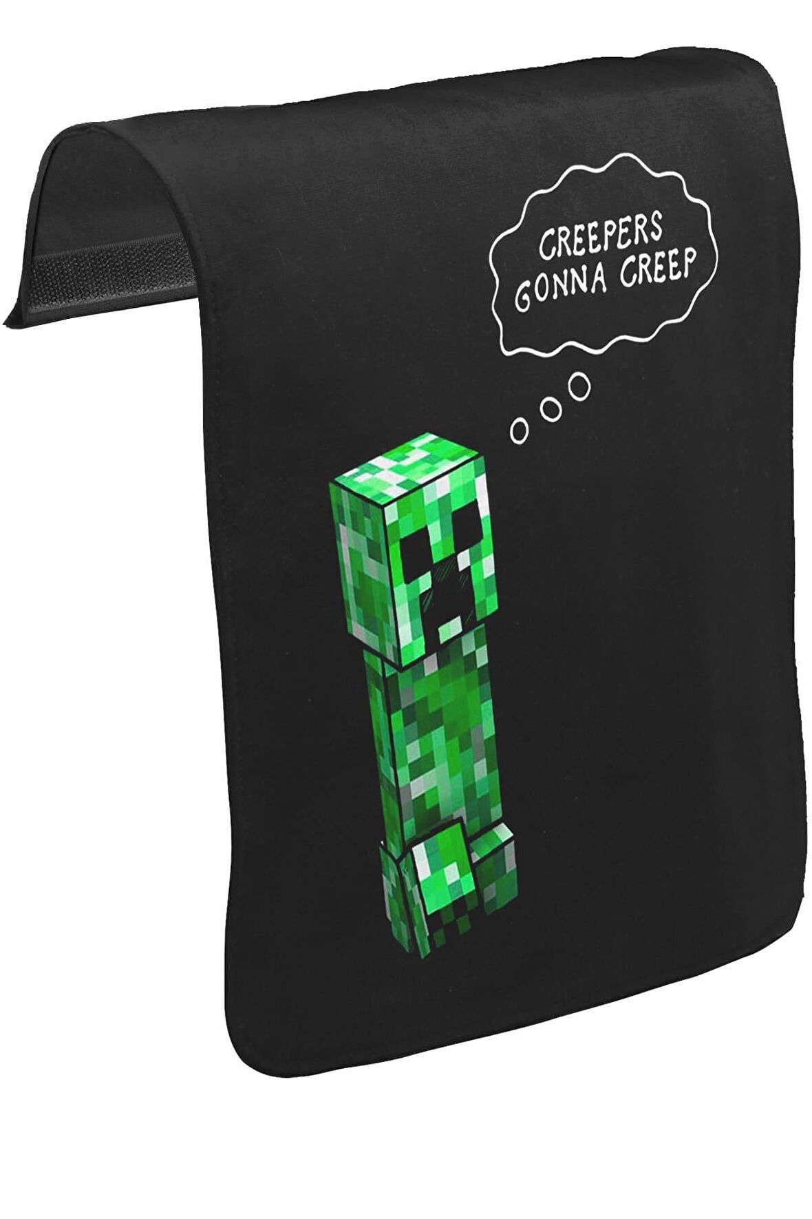 Minecraft - Creepers Gonna Creep Unisex Siyah Tak-Çıkar Postacı Çanta Kapağı CK-539