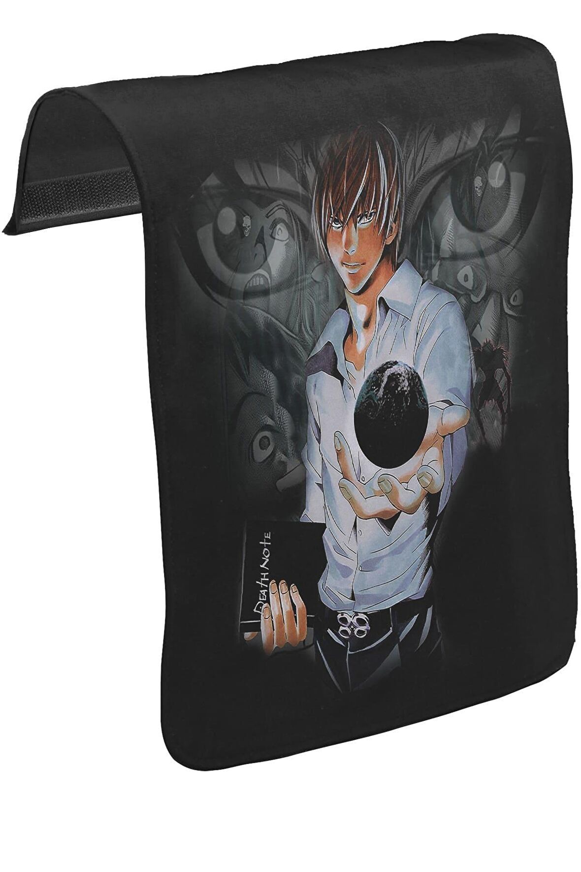 Death Note - III Unisex Siyah Tak-Çıkar Postacı Çanta Kapağı CK-553