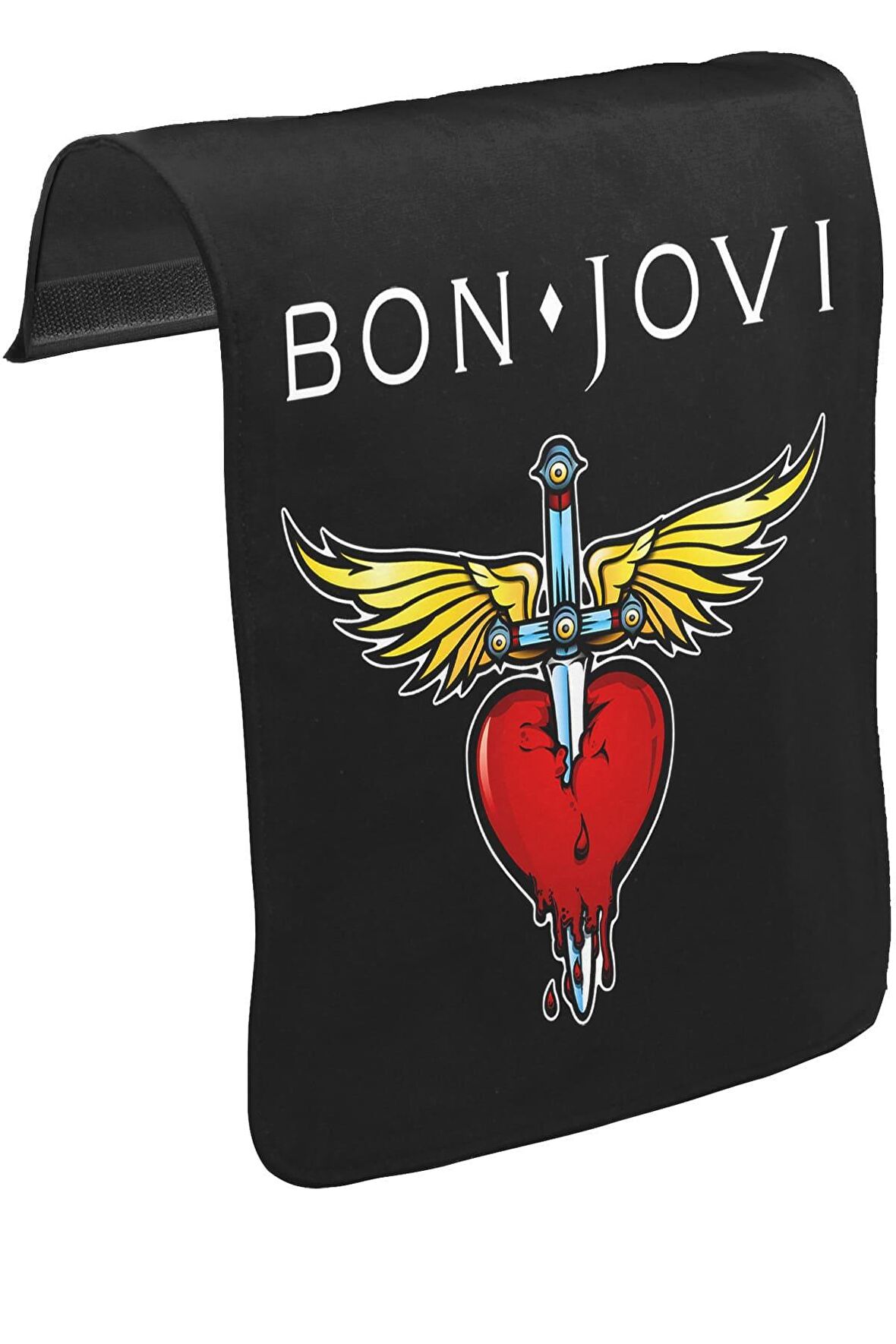 Bon Jovi Unisex Siyah Tak-Çıkar Postacı Çanta Kapağı CK-64