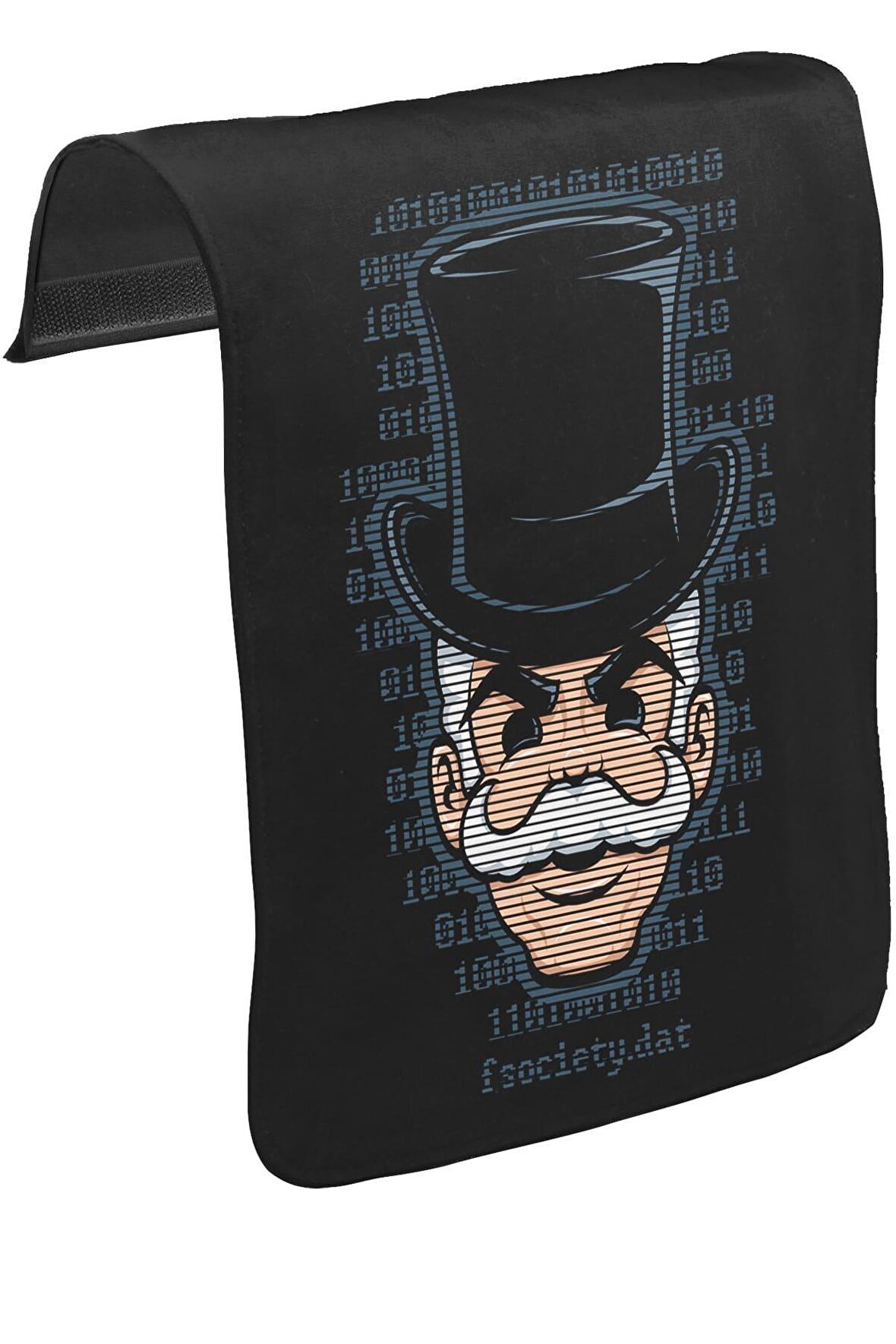 Mr. Robot - FSociety Unisex Siyah Tak-Çıkar Postacı Çanta Kapağı CK-736