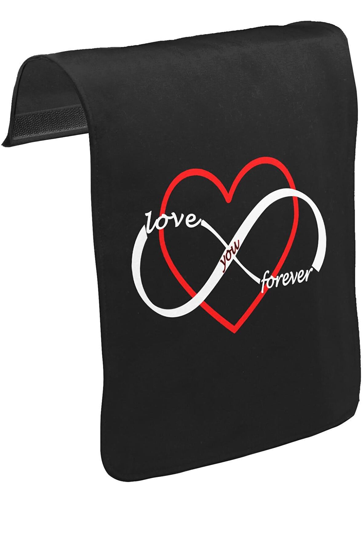 Love You Forever Unisex Siyah Tak-Çıkar Postacı Çanta Kapağı CK-737