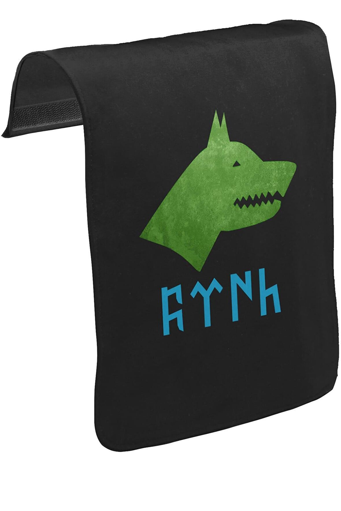 Türk Kurt II Unisex Siyah Tak-Çıkar Postacı Çanta Kapağı CK-813